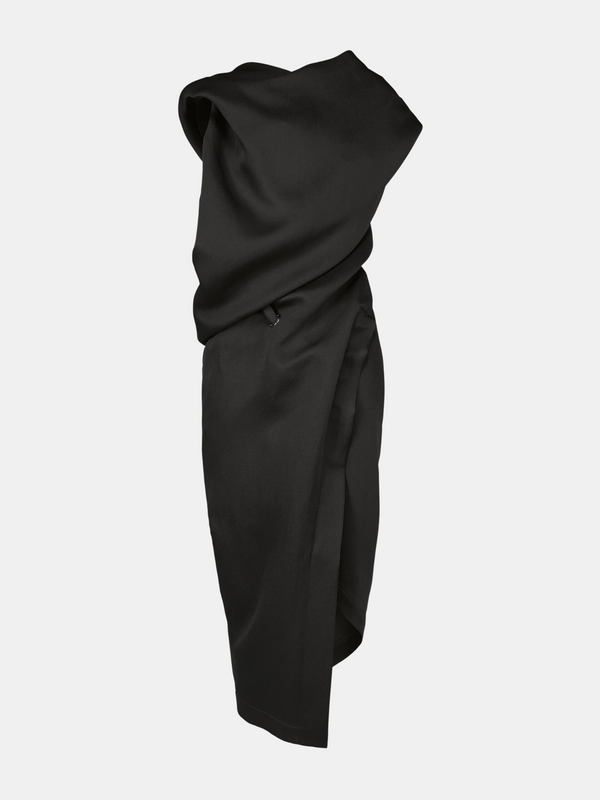 Issey Miyake-Enveloping Dress - Black-Dresses-JP 02-Boboli-Vancouver-Canada