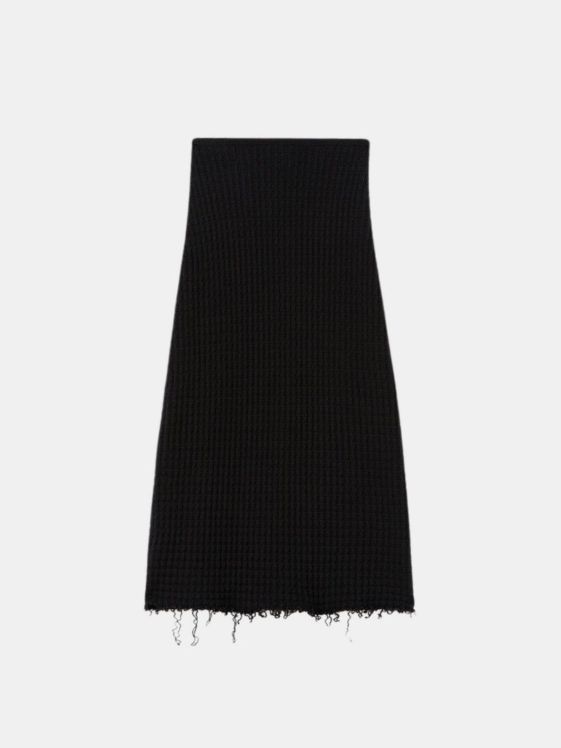 Jil Sander-Cotton Waffle Knit Skirt - Black-Skirts-EU 34-Boboli-Vancouver-Canada