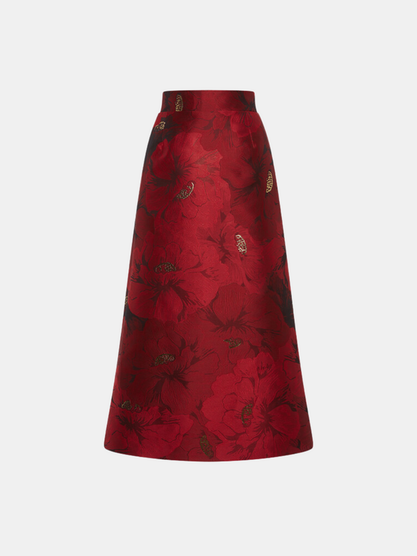 La DoubleJ-Baia Skirt - Jacquard Ruby-Skirts-XS-Boboli-Vancouver-Canada