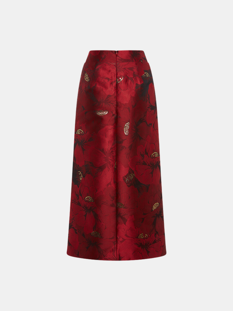 La DoubleJ-Baia Skirt - Jacquard Ruby-Skirts-Boboli-Vancouver-Canada