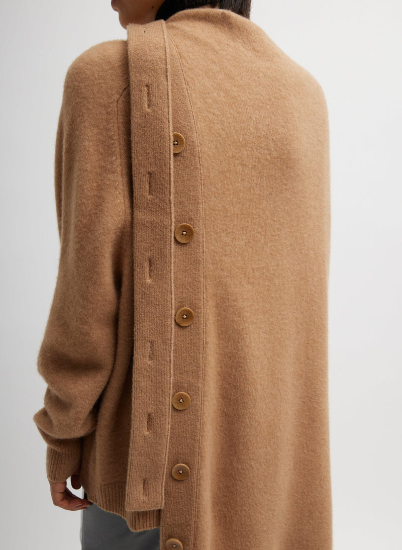 Tibi-Camel Hair Knit Cape - Camel-Tops-One Size-Boboli-Vancouver-Canada