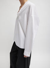 Tibi-Eco Poplin Scoopneck Top - White-Tops-Boboli-Vancouver-Canada