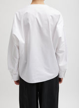 Tibi-Eco Poplin Scoopneck Top - White-Tops-Boboli-Vancouver-Canada