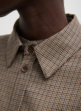 Tibi-Thomas Menswear Check Detached Shirt - Tan/Multi-Shirts-Boboli-Vancouver-Canada