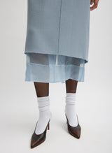 Tibi-Melee Crepe V-Neck Dress - Light Blue-Dresses-Boboli-Vancouver-Canada