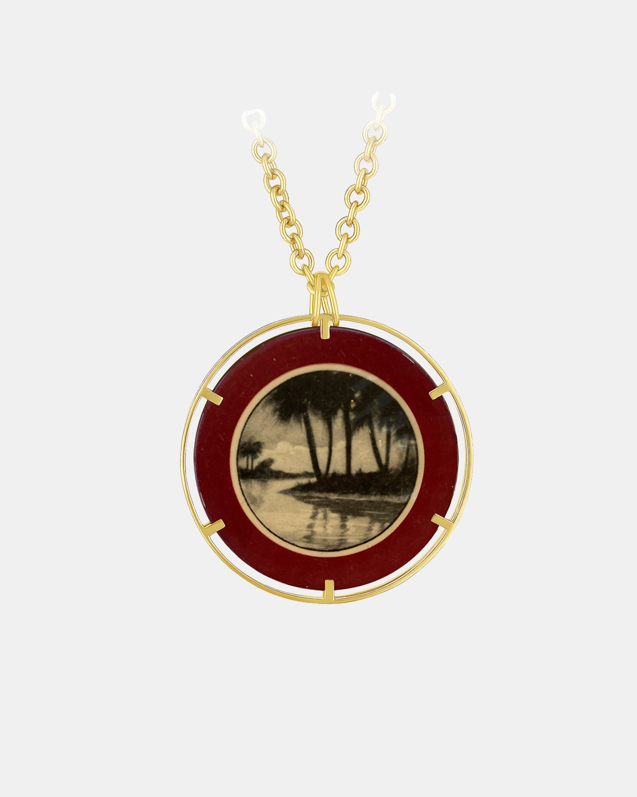 Francesca Villa-Money-Go-Round Pendant - Red Beach-Jewellery-Boboli-Vancouver-Canada