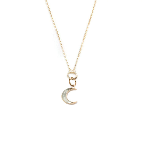 FD Jewellery-Crescent-Karma: Fine Layer Necklace Prasiolite-FD Jewellery-One Size-Boboli-Vancouver-Canada