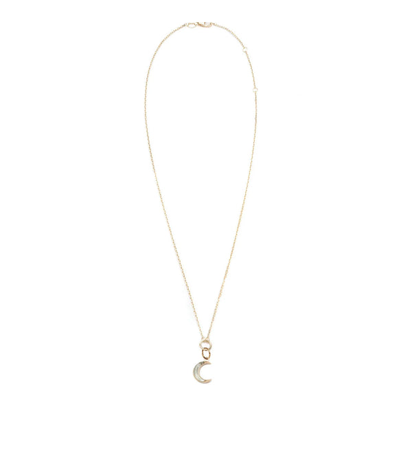 FD Jewellery-Crescent-Karma: Fine Layer Necklace Prasiolite-FD Jewellery-One Size-Boboli-Vancouver-Canada