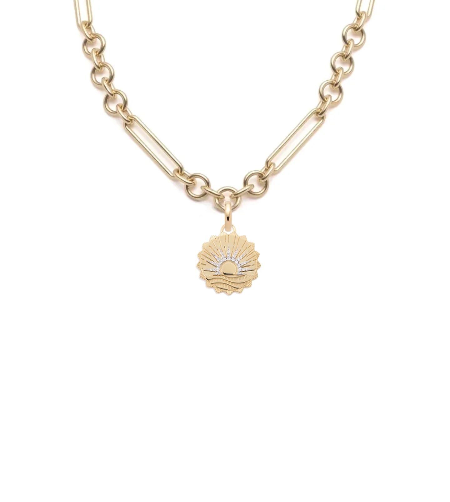 FD Jewellery-New Beginnings - Internal Compass: Midsized Mixed Clip Necklace-FD Jewellery-One Size-Boboli-Vancouver-Canada