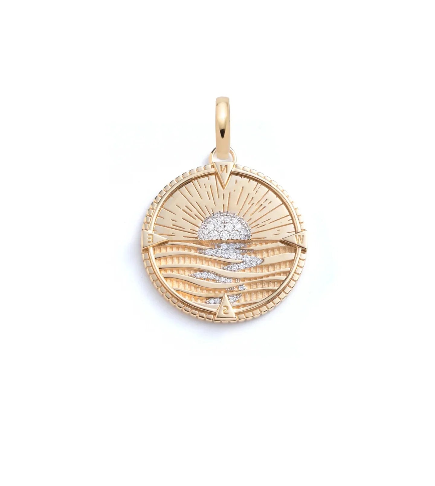 FD Jewellery-New Beginnings - Internal Compass: Large Medallion w/Oval Pushgate-FD Jewellery-One Size-Boboli-Vancouver-Canada