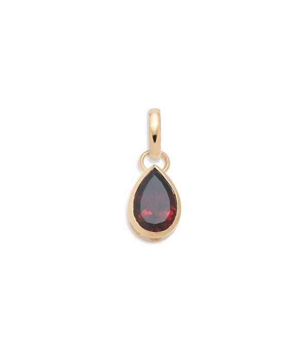 FD Jewellery-Forever & Always a Pair-Love: 3ct Garnet Pear Pendant w/Oval Pushgate-FD Jewellery-One Size-Boboli-Vancouver-Canada