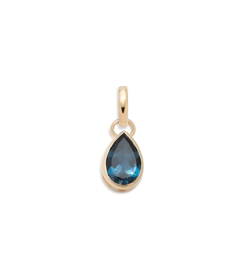FD Jewellery-Forever & Always a Pair-Love: 2.5ct London Blue Topaz Pear Pendant w/Oval Pushgate-FD Jewellery-One Size-Boboli-Vancouver-Canada