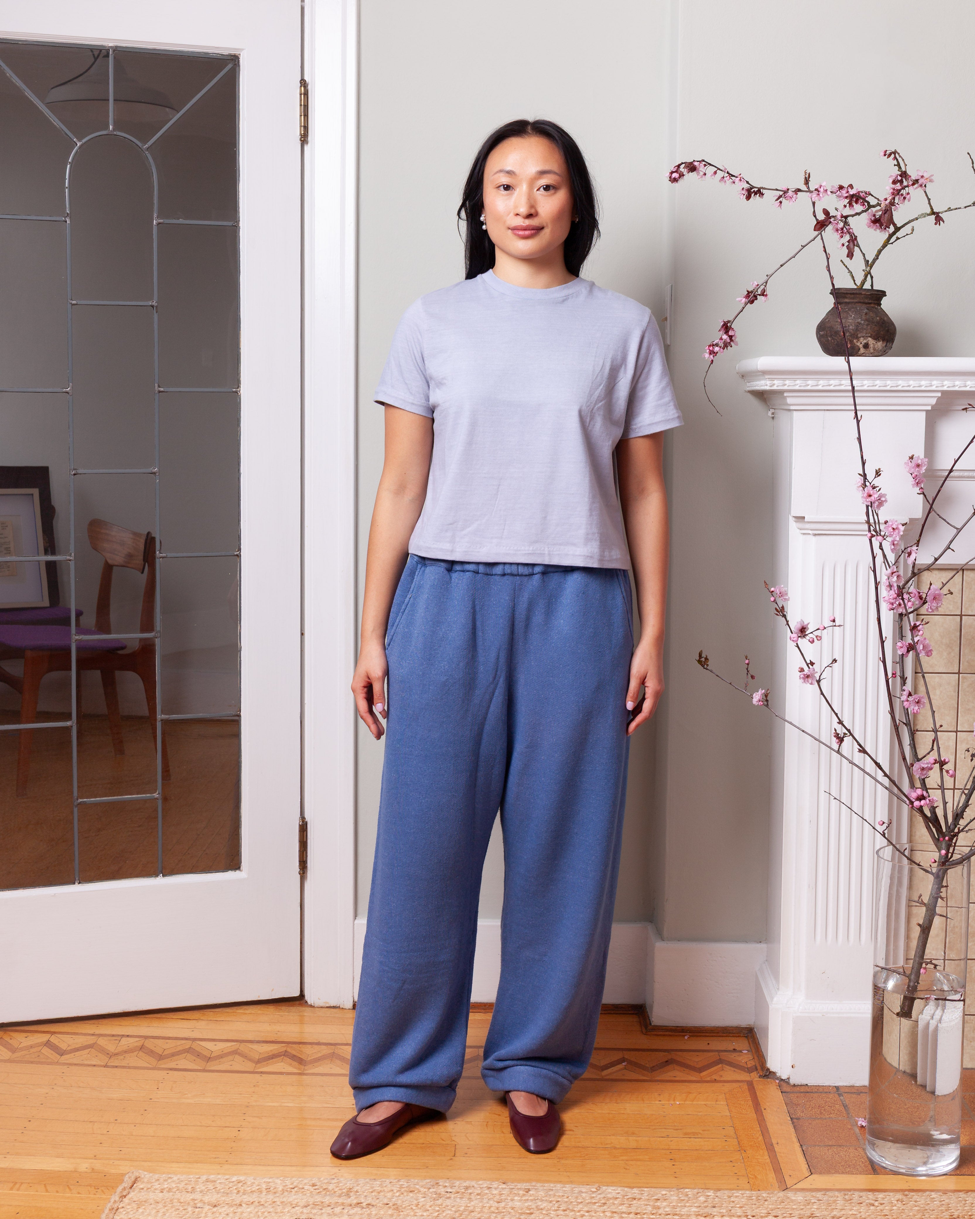 EPL-Modern Pant - Heather Blue-Pants-Boboli-Vancouver-Canada