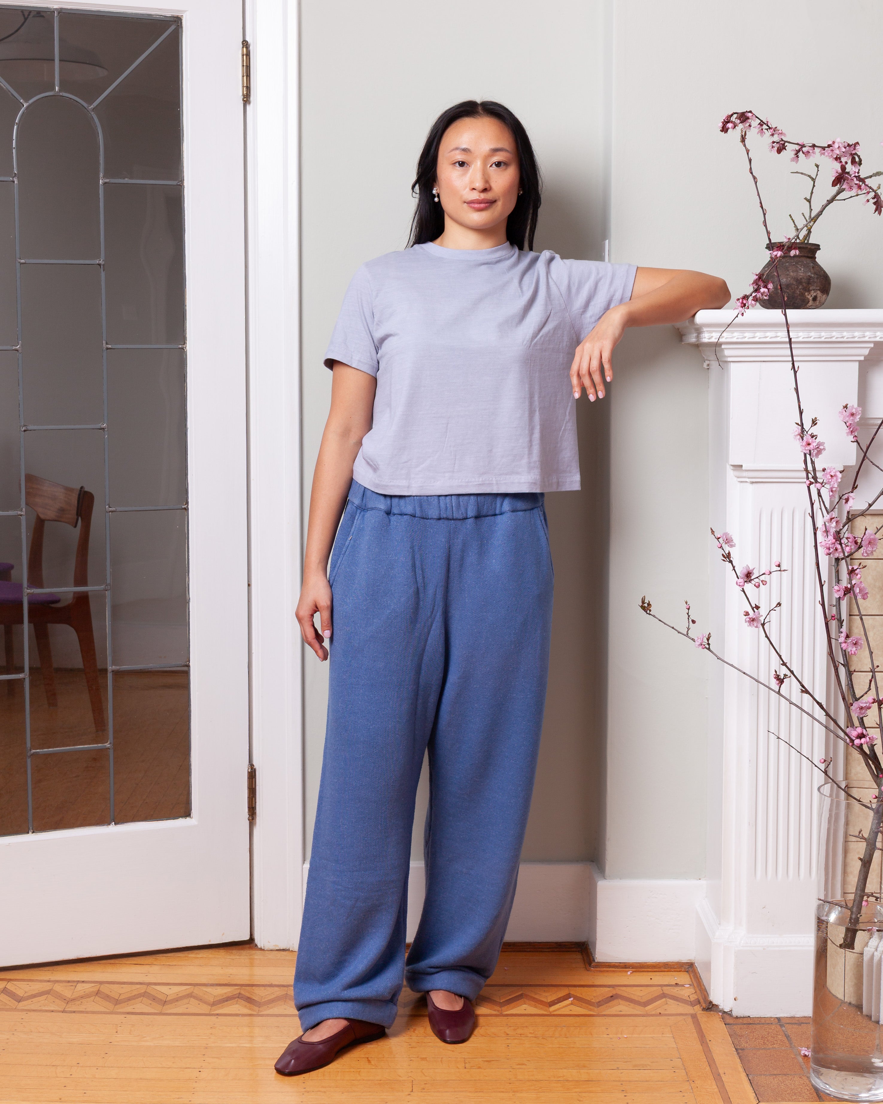 EPL-Modern Pant - Heather Blue-Pants-Boboli-Vancouver-Canada