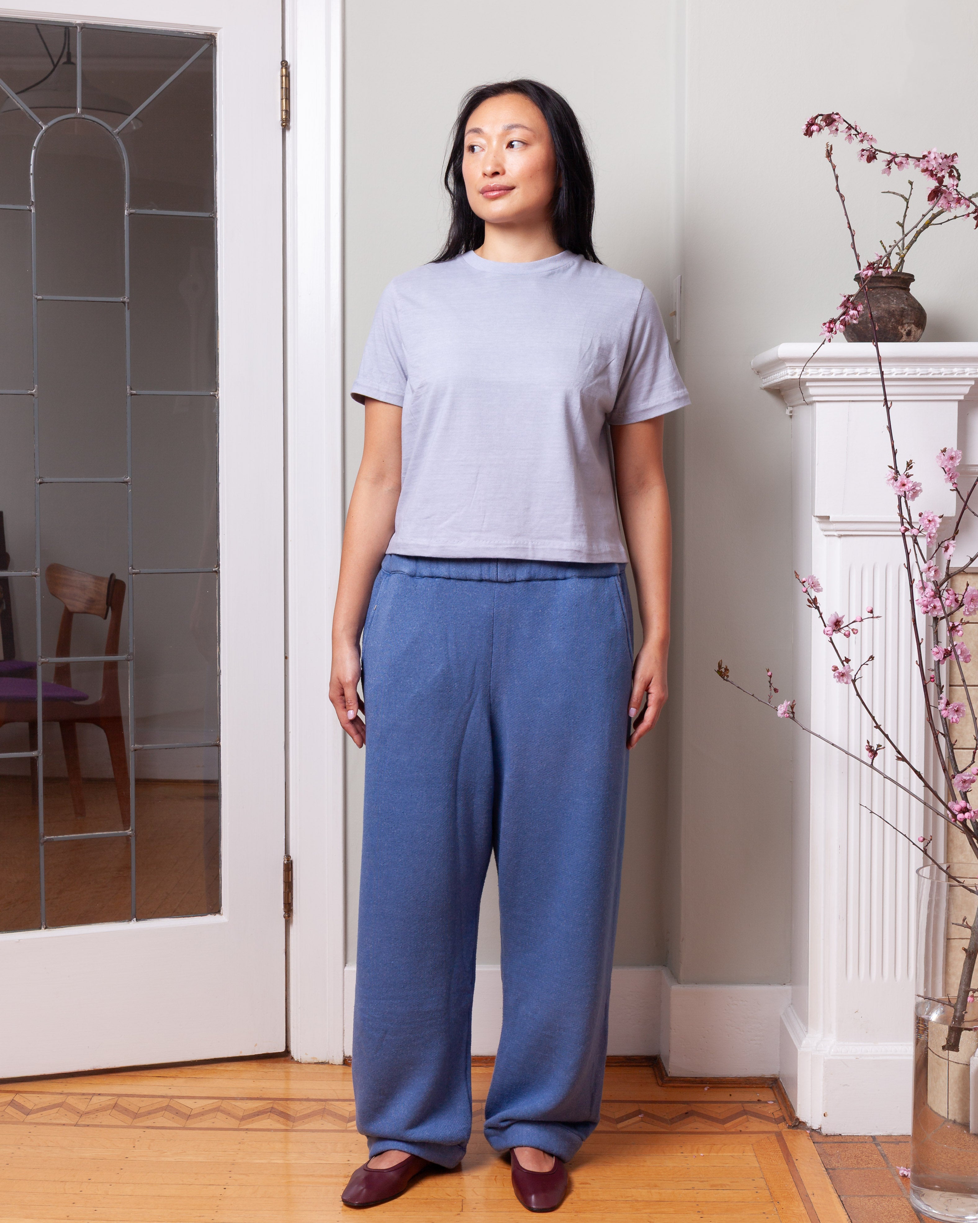 EPL-Modern Pant - Heather Blue-Pants-Boboli-Vancouver-Canada