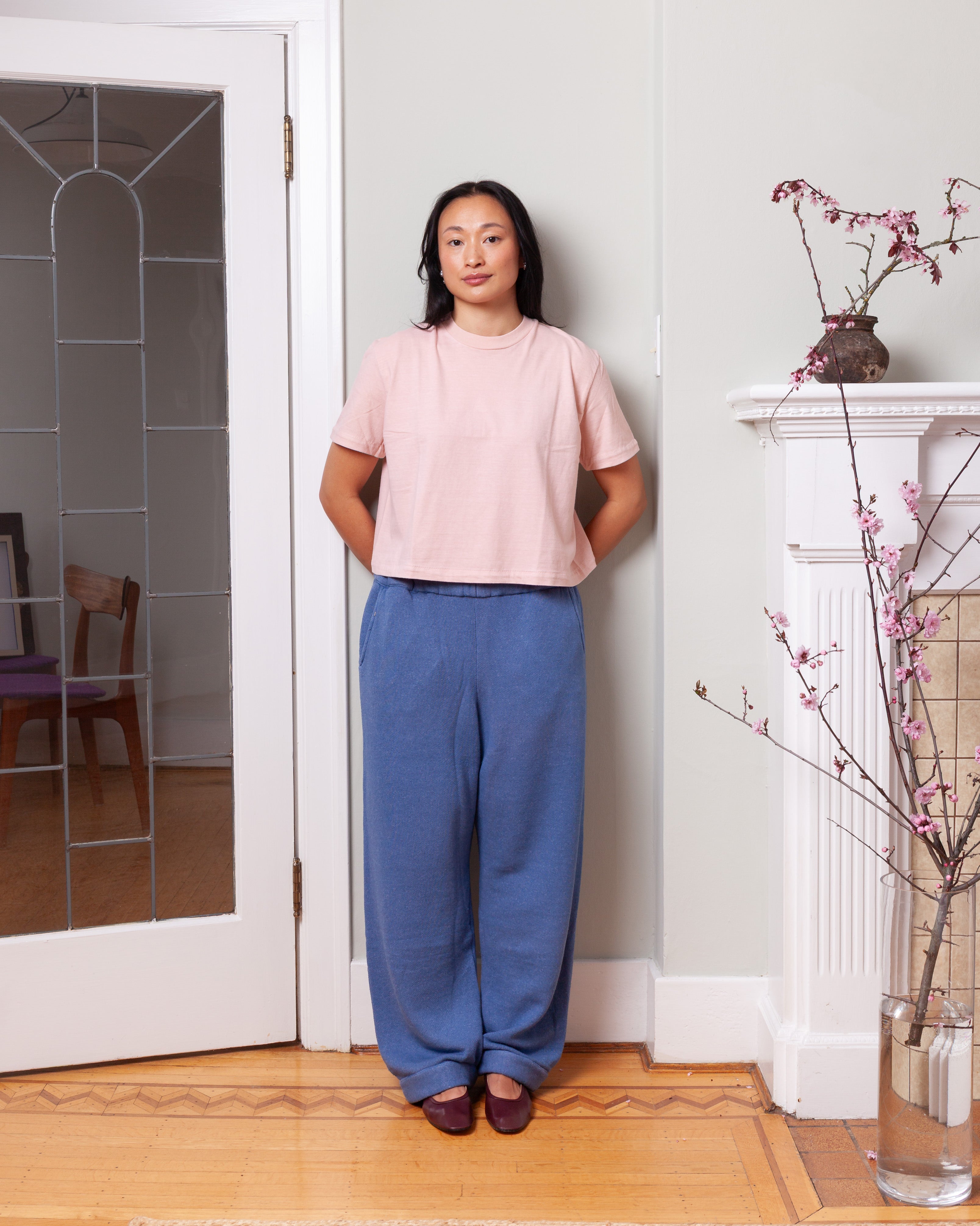 EPL-Modern Pant - Heather Blue-Pants-Boboli-Vancouver-Canada
