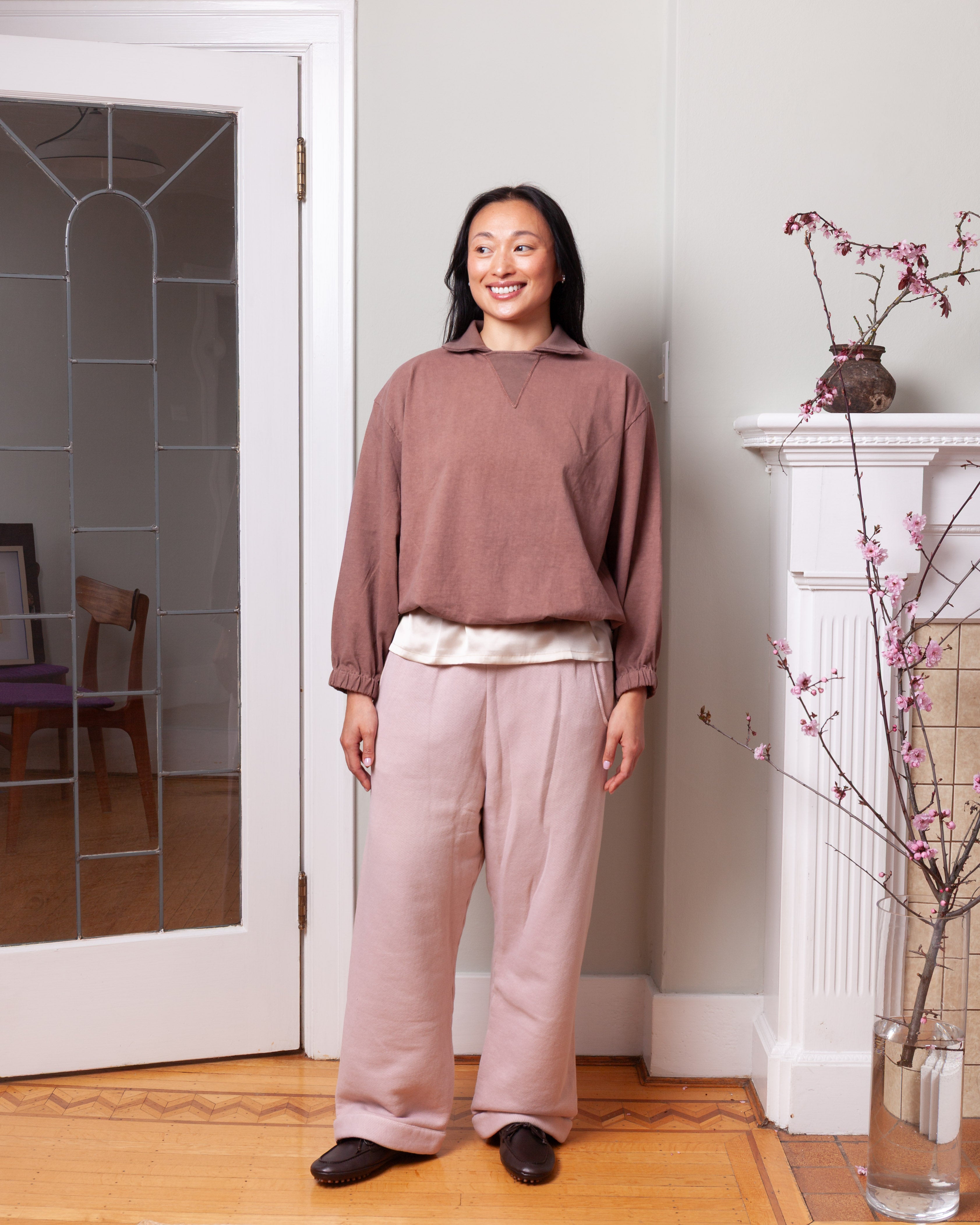 EPL-Modern Pant - Pink Sand-Pants-Boboli-Vancouver-Canada