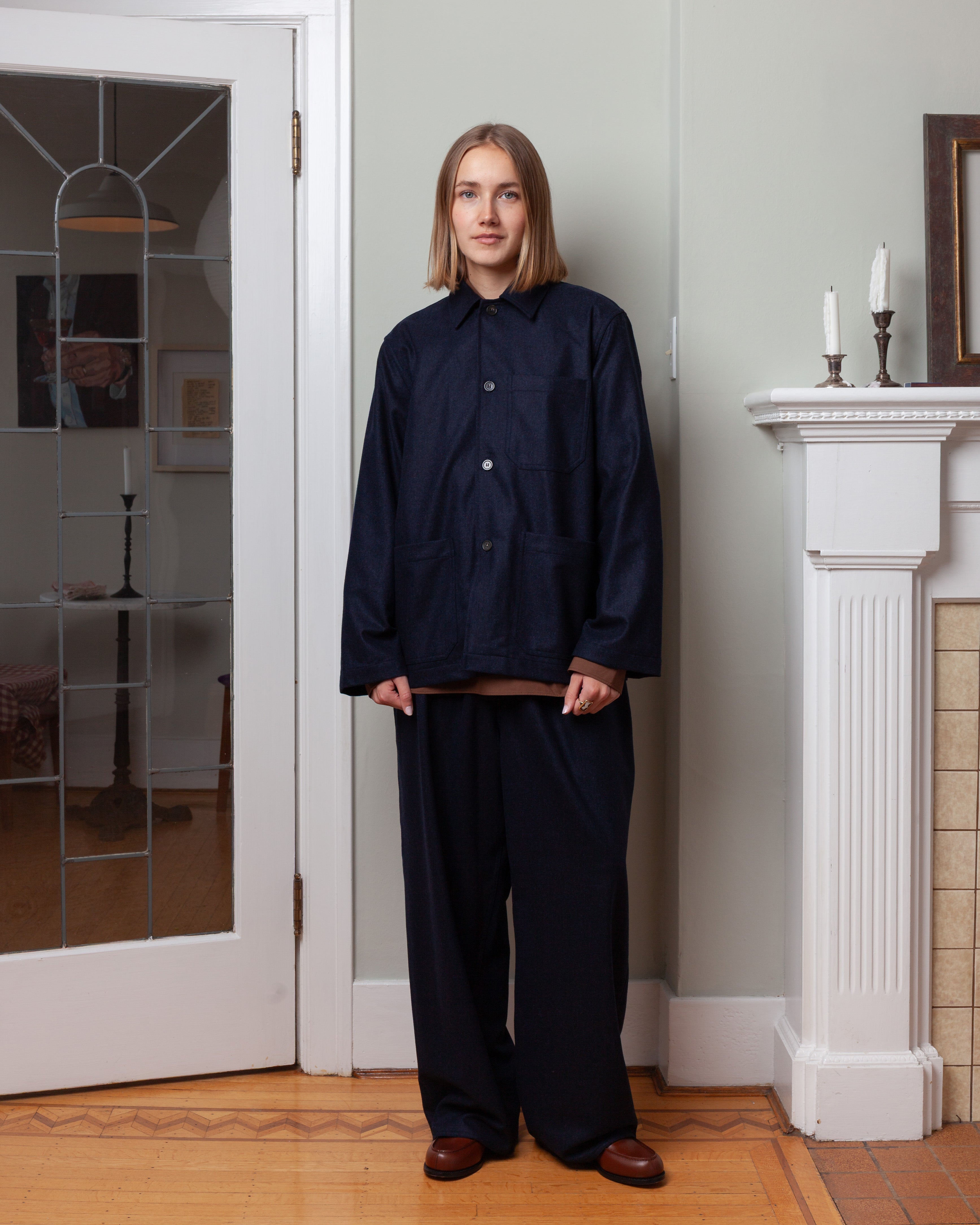 Cimabue Jacket w/Pockets - Indigo Melange