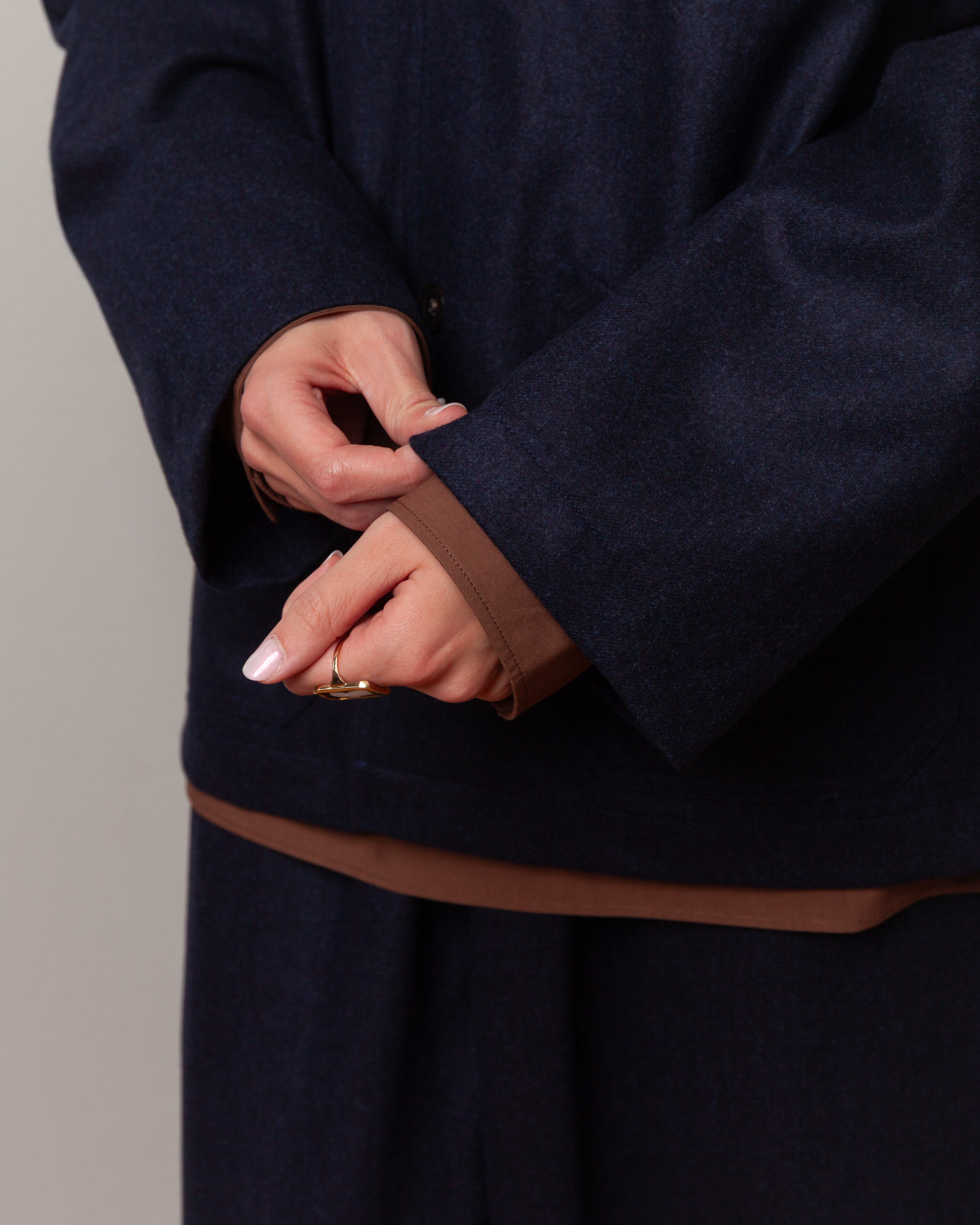 Cimabue Jacket w/Pockets - Indigo Melange
