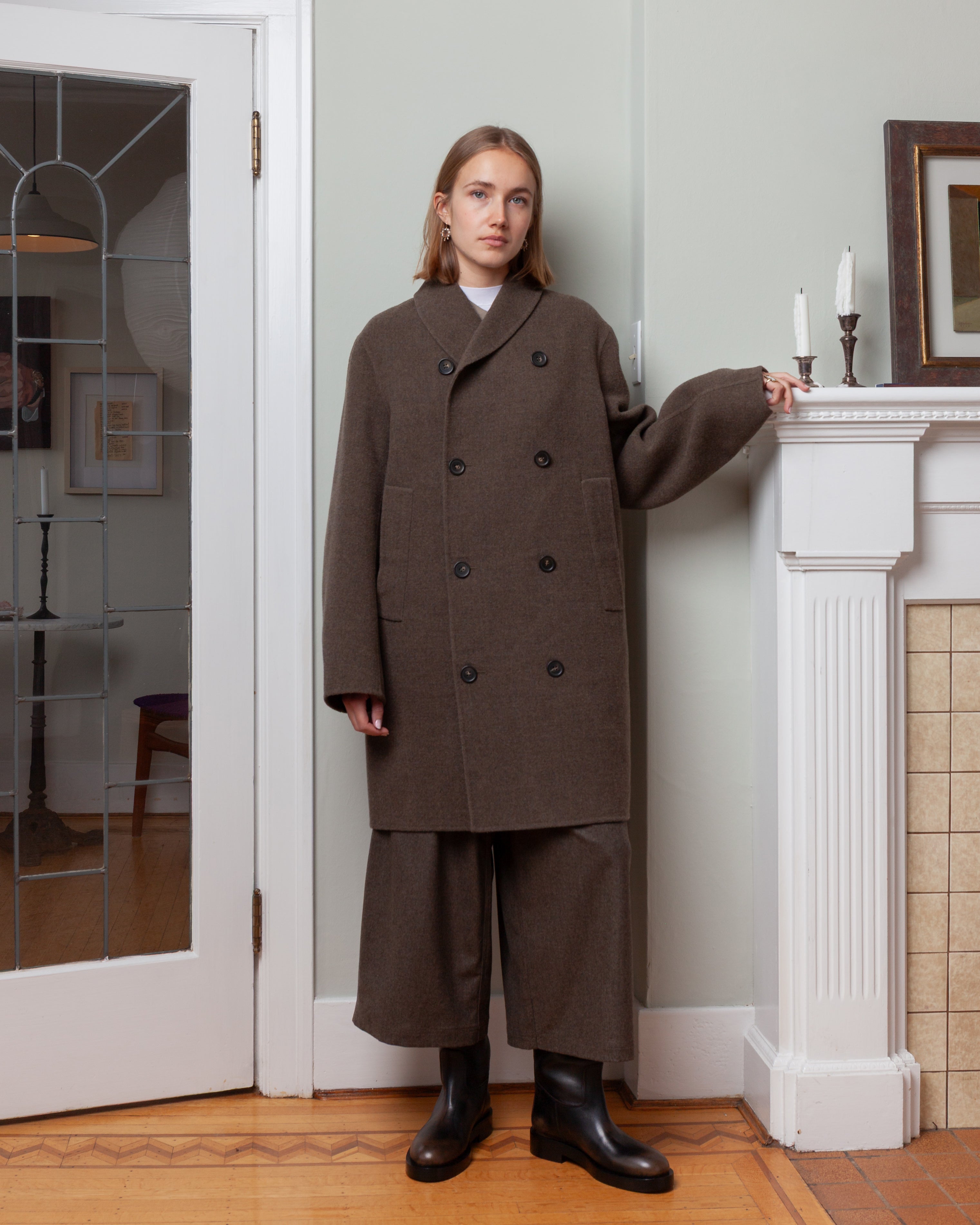 Ponce Relaxed Wide Pant - Mink Melange