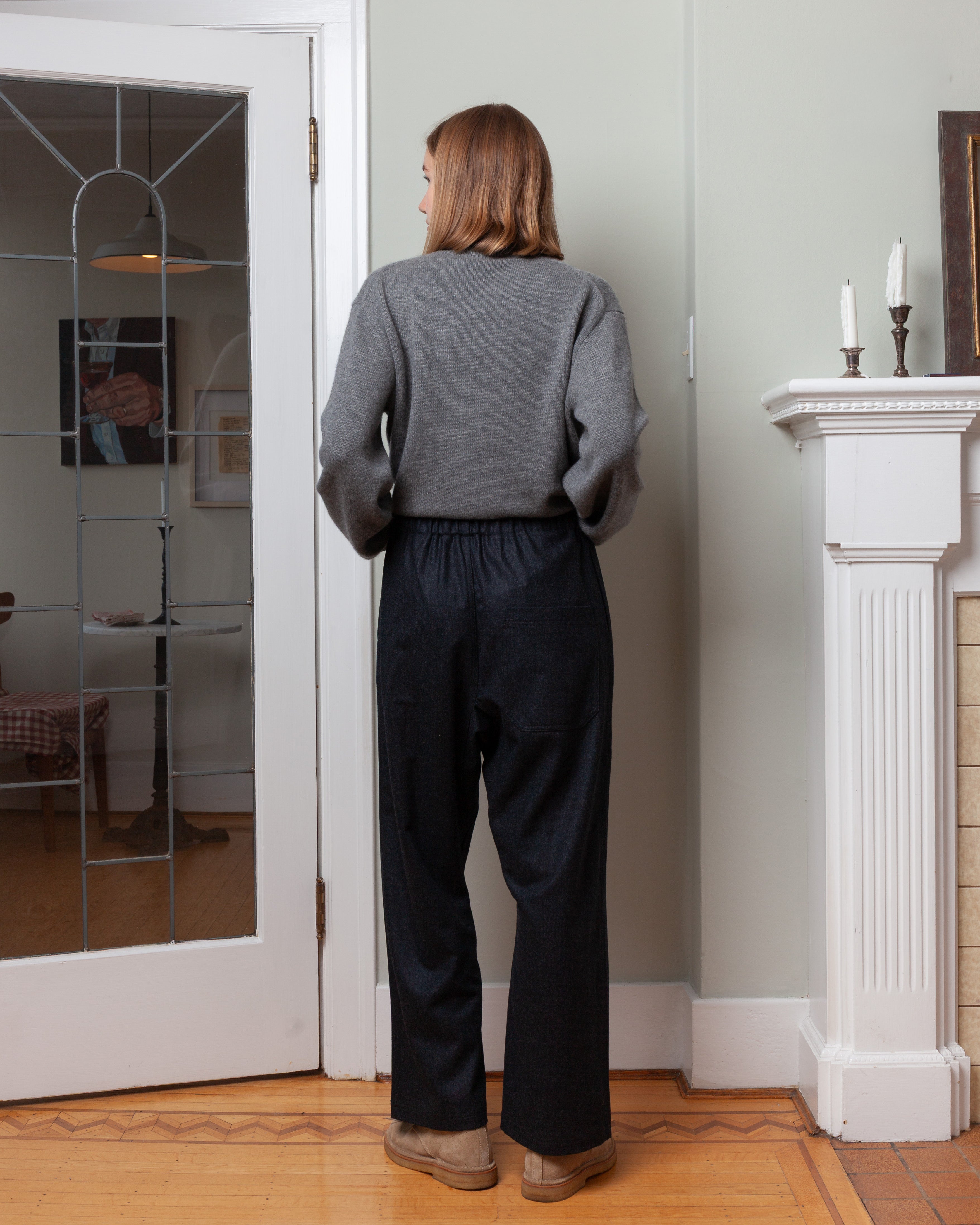 Pinot Relaxed Low Crotch Pant - Anthracite Melange