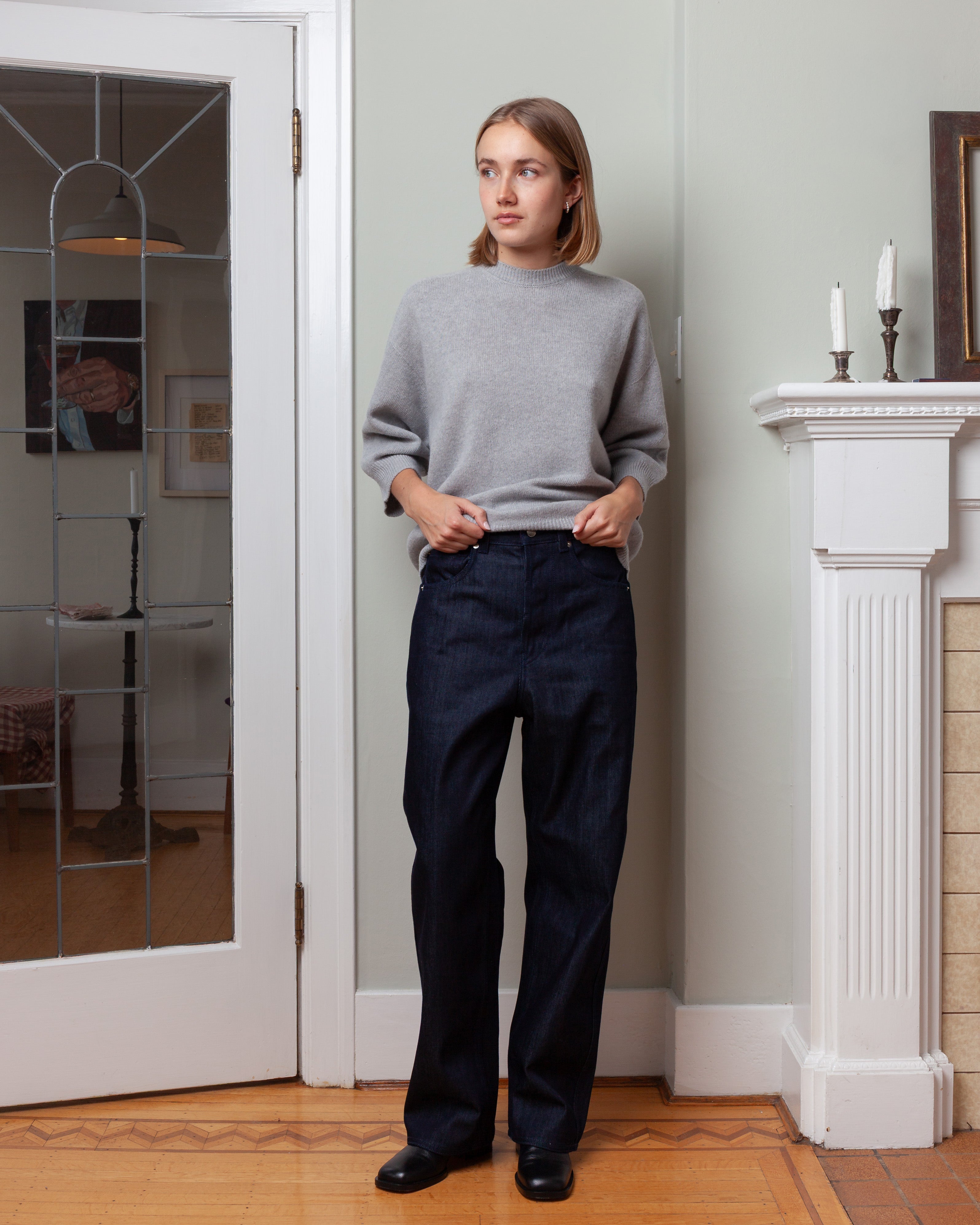 Peggy Baggy Fit 5 Pockets Jeans - Raw Blue