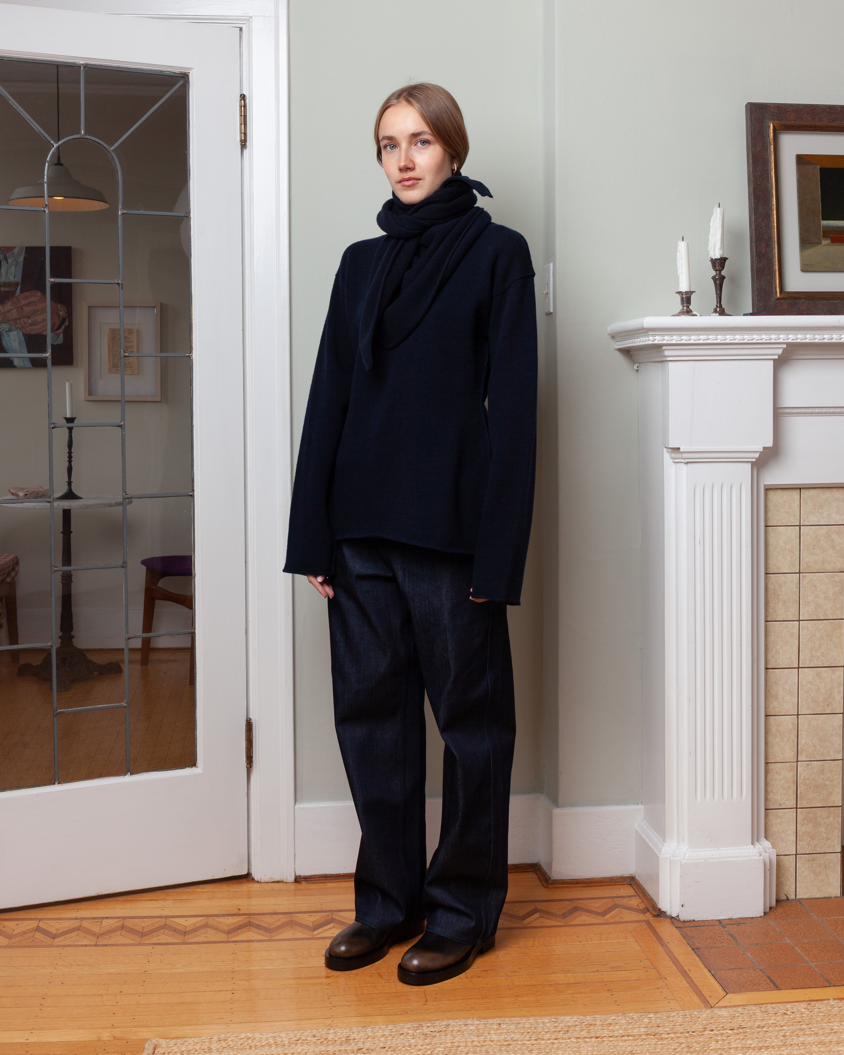 Memling Waisted Crewneck - Midnight