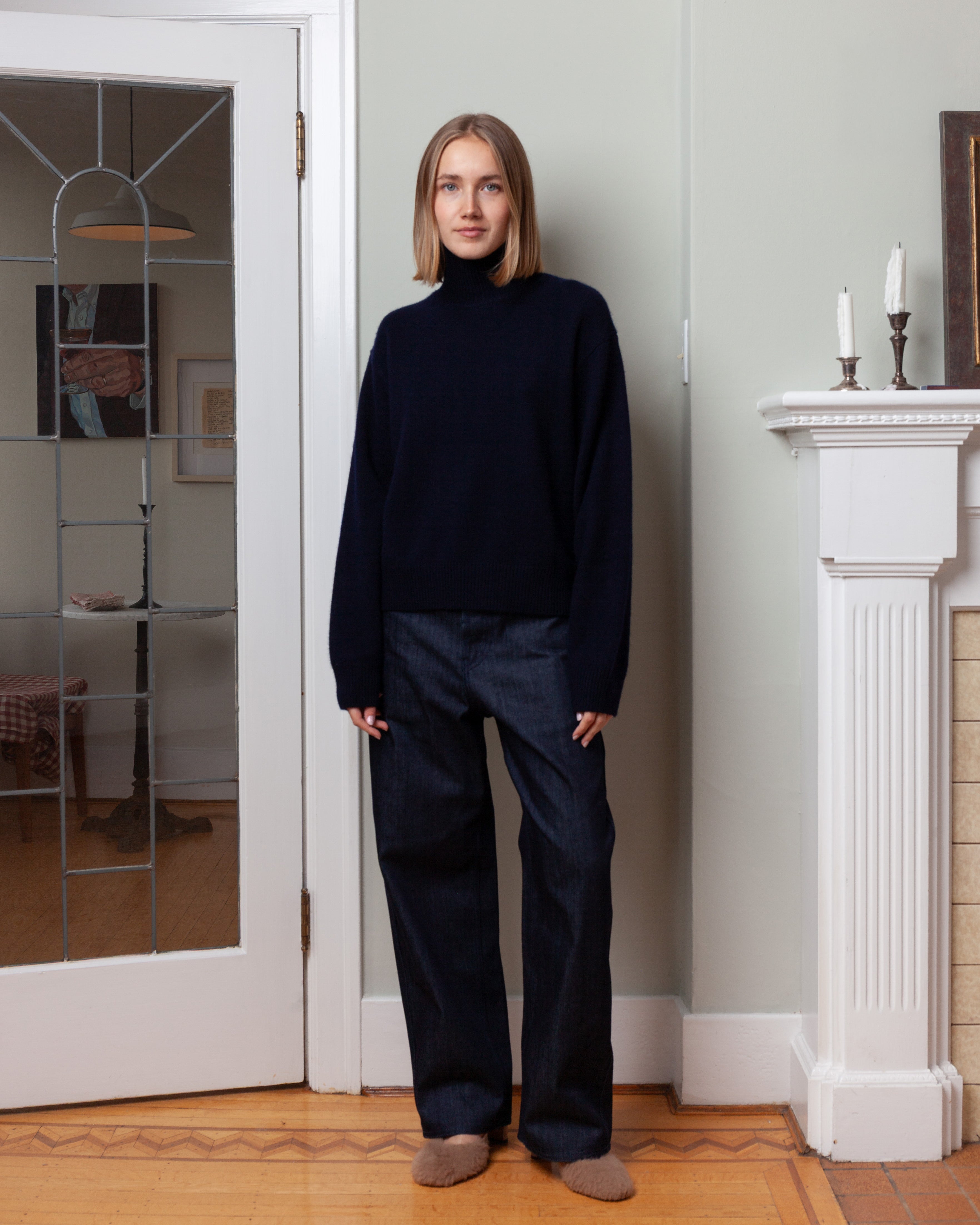 Maddox High Neck Pullover - Midnight