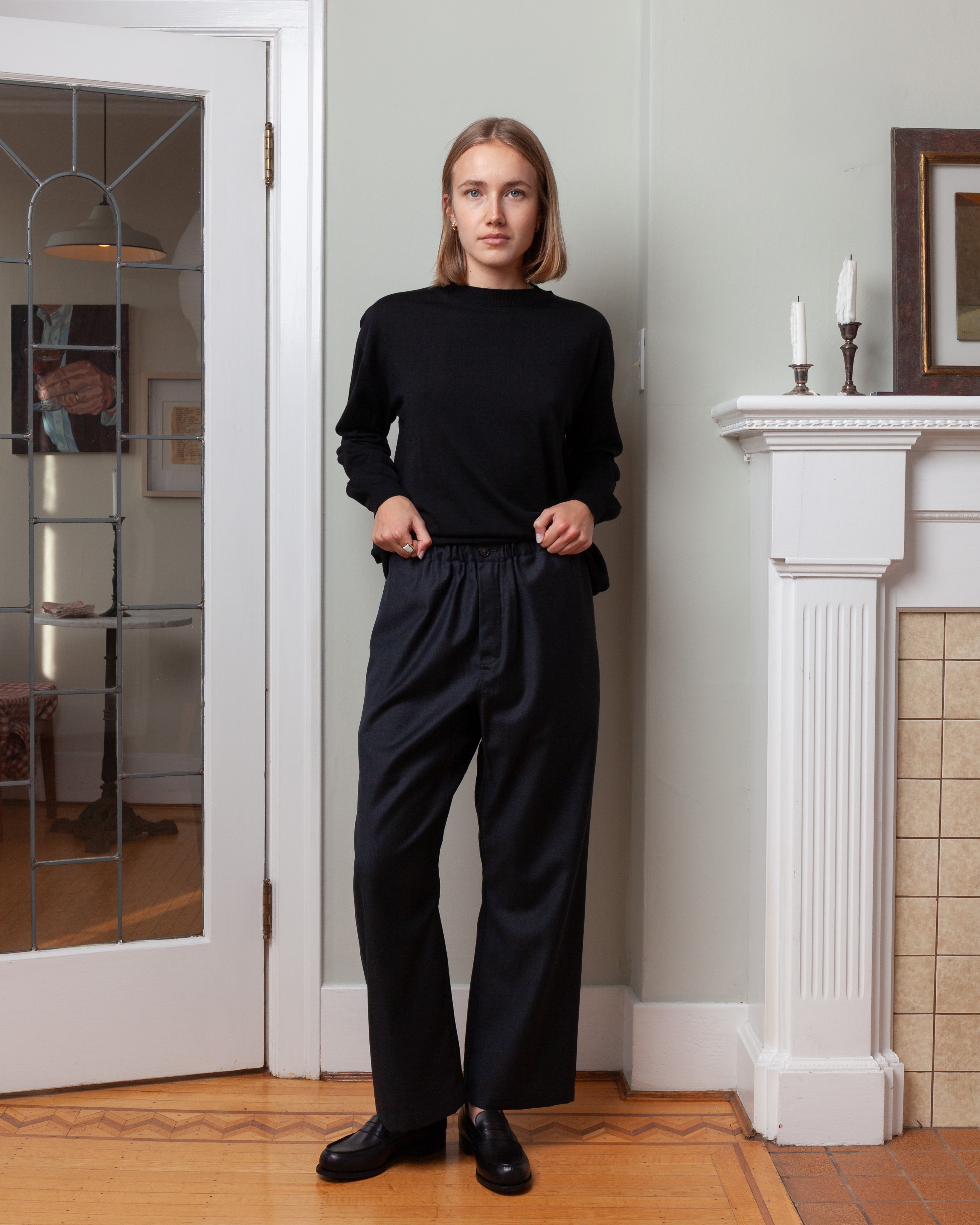 Pinot Relaxed Low Crotch Pant - Charcoal Melange