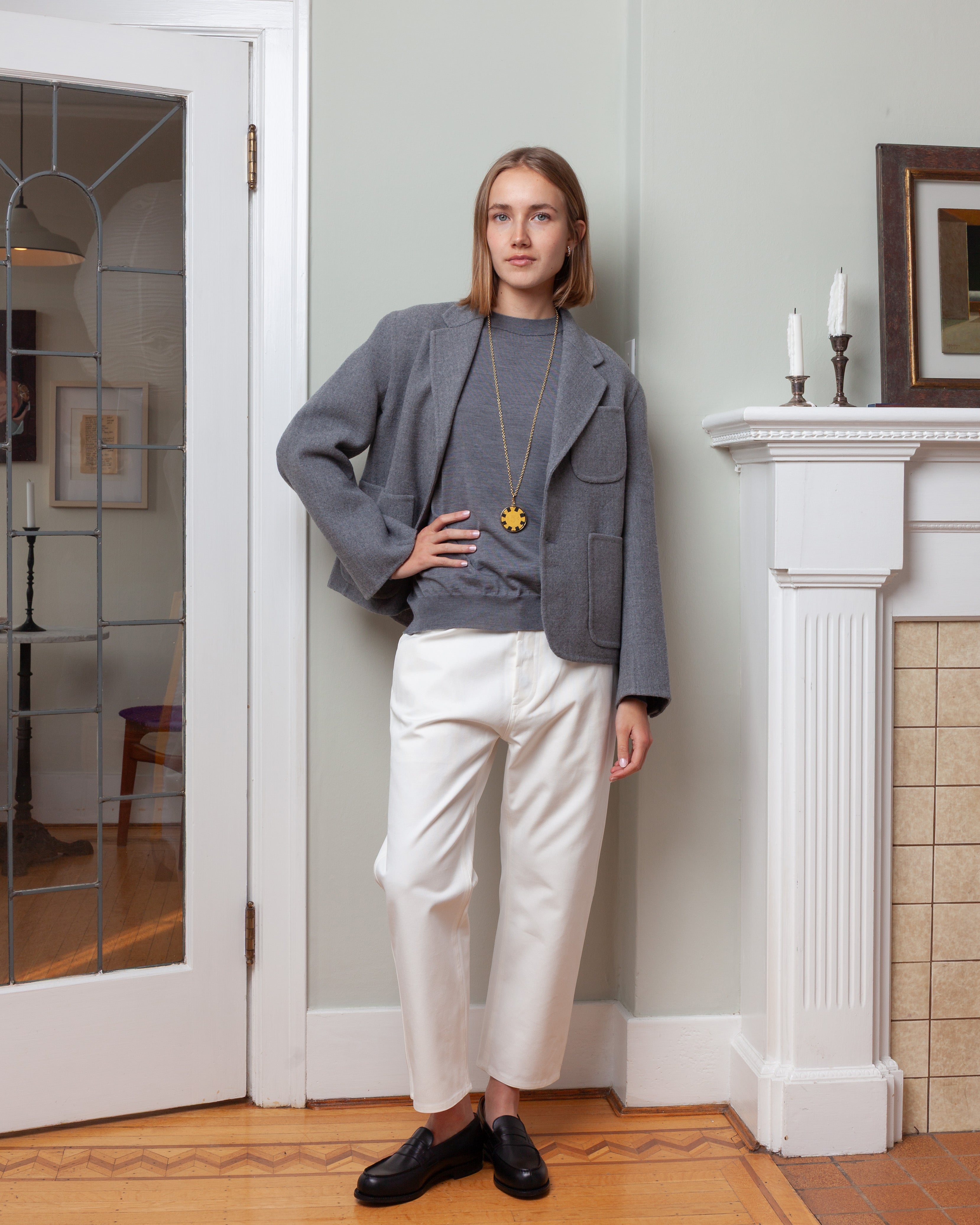 Pan Cropped Jeans - Off White