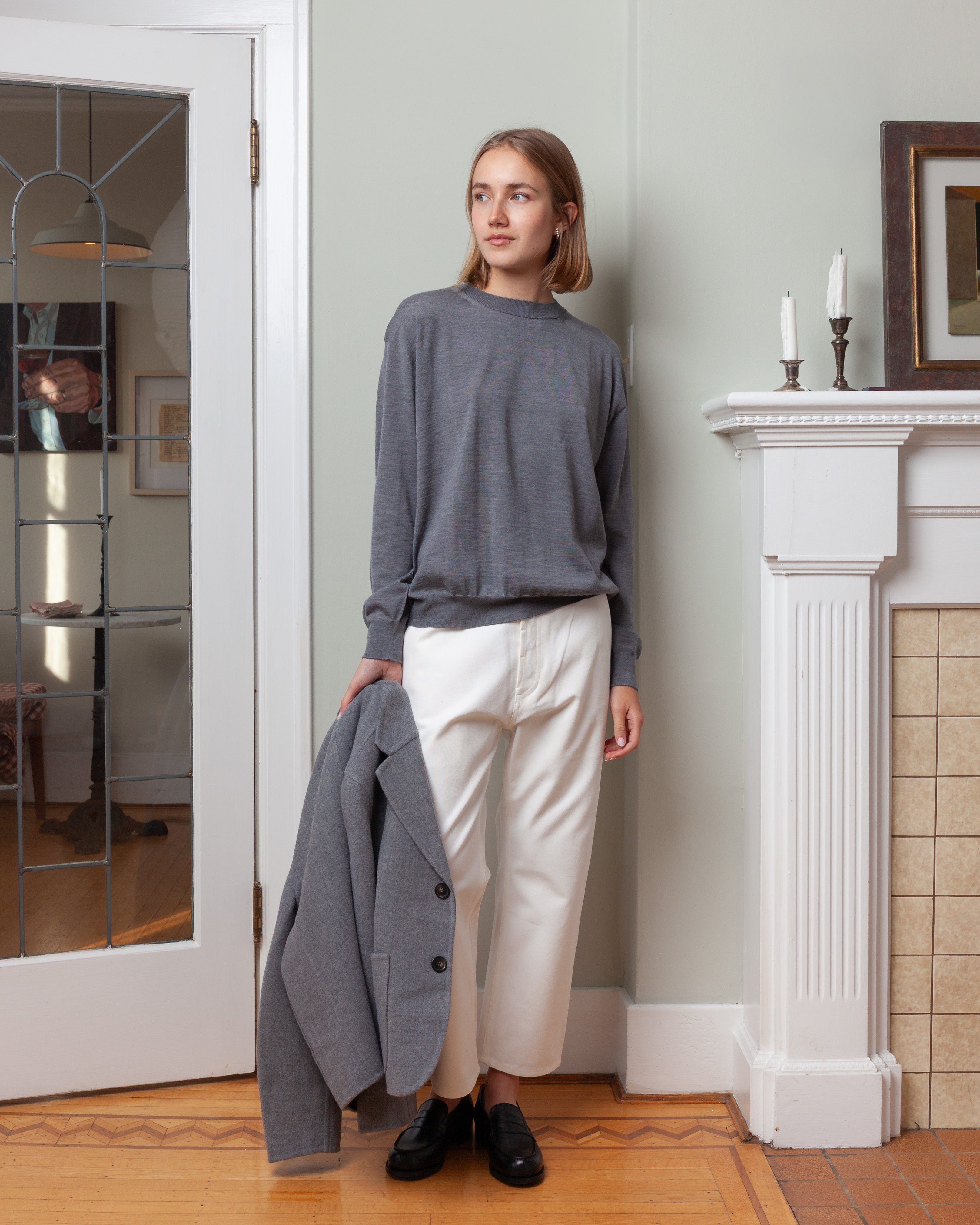 Pan Cropped Jeans - Off White