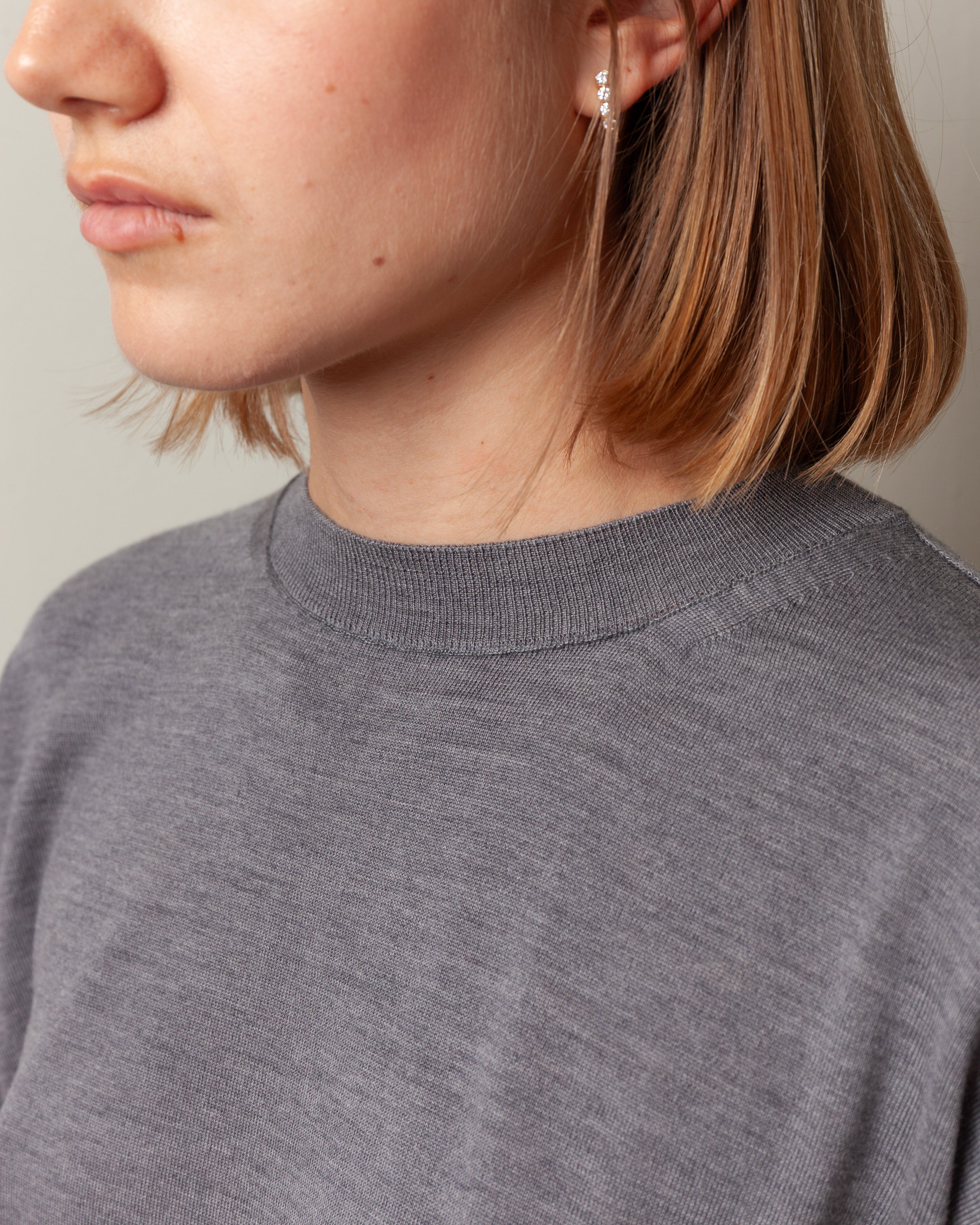 Muscat Crewneck Pullover - Steel Melange