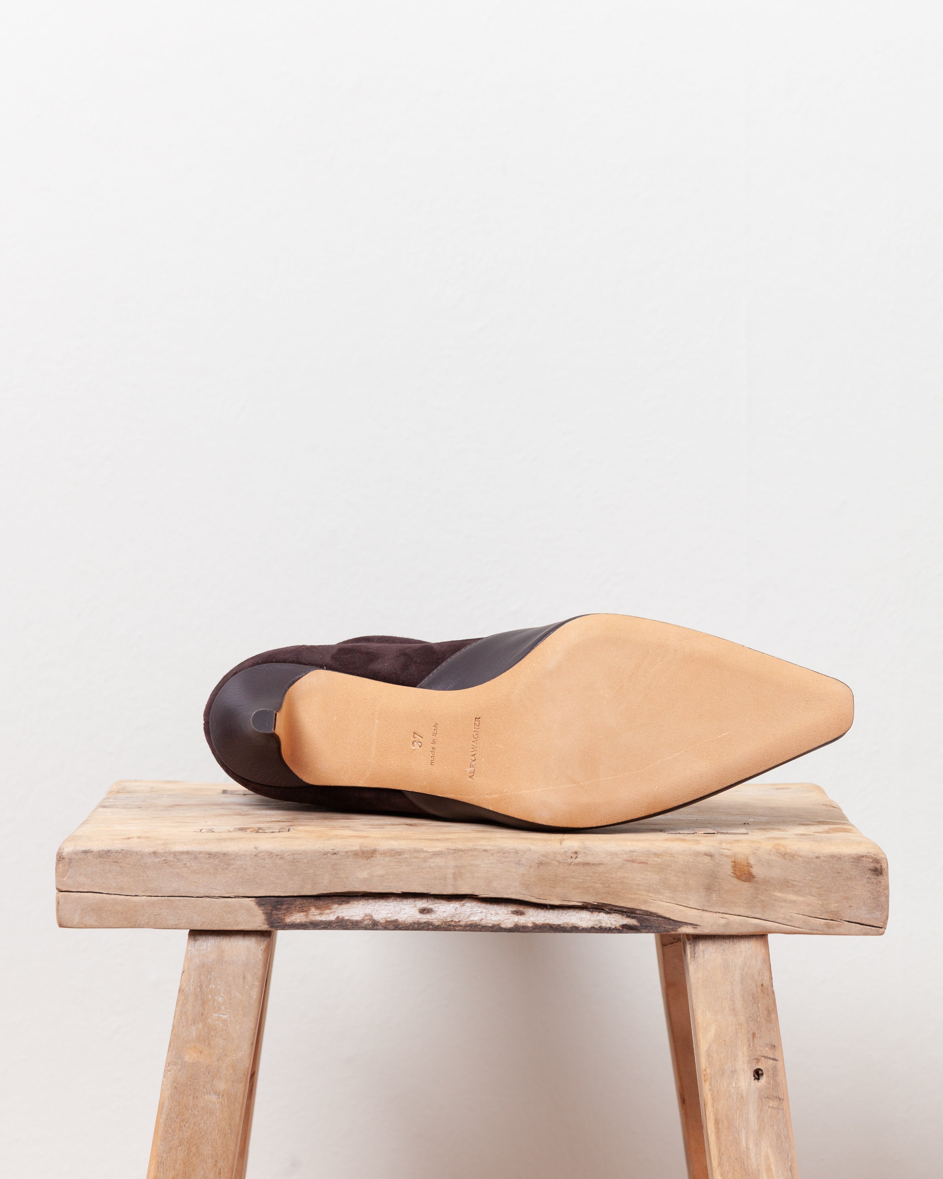 Olivia Nappa Suede Bootie - Brown