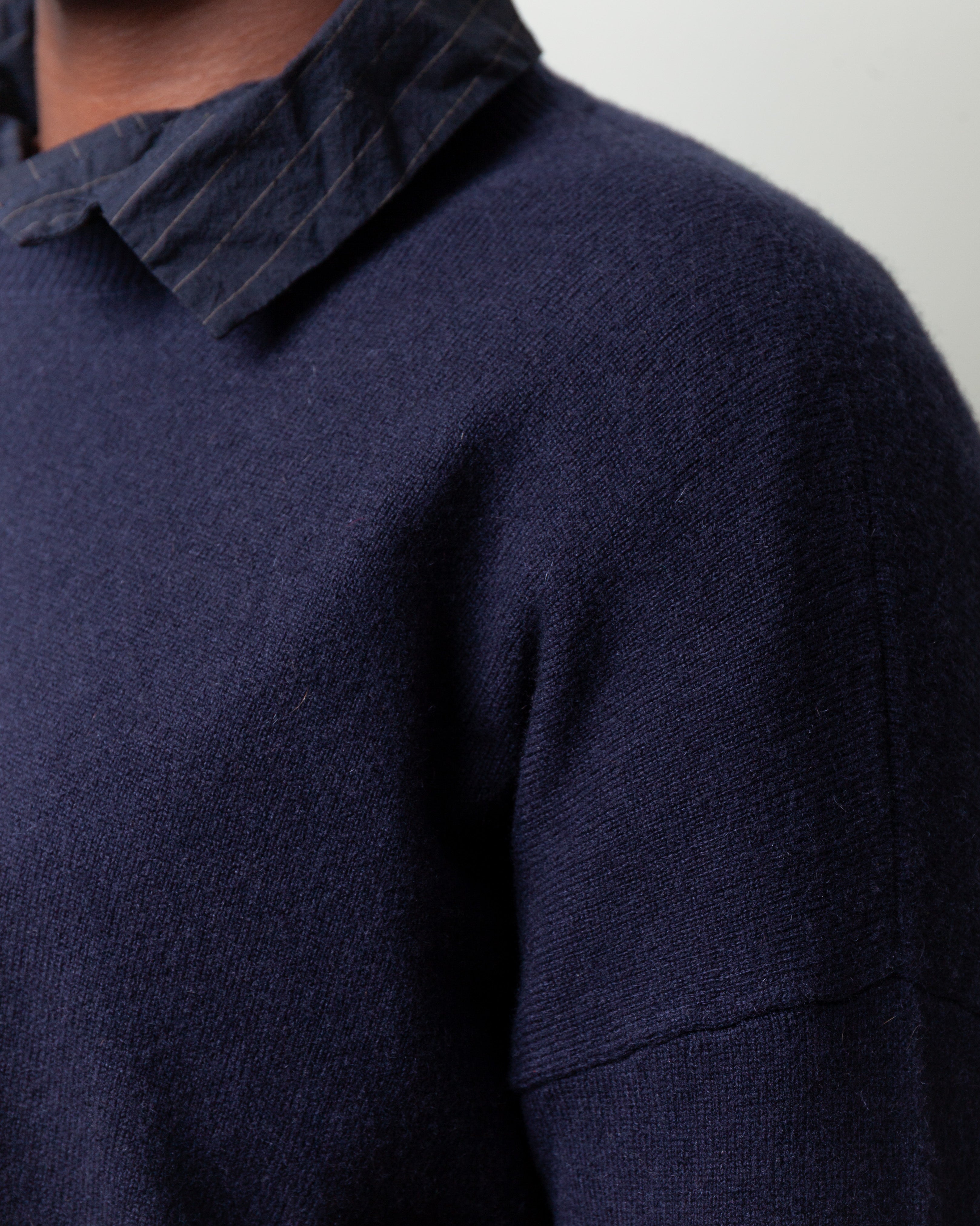 Light Cashmere Pulli - Navy
