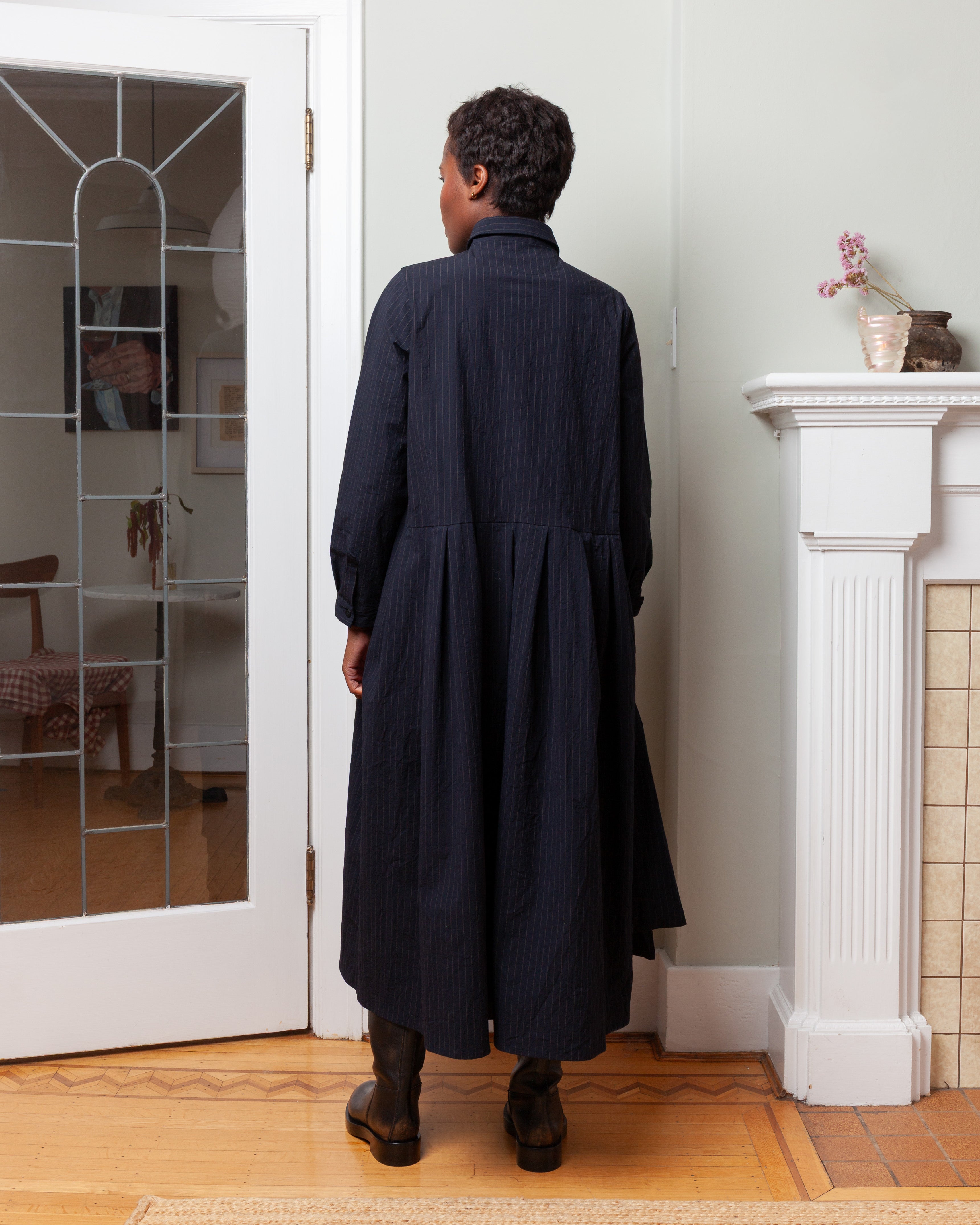 Lena Dress - Pinstripe