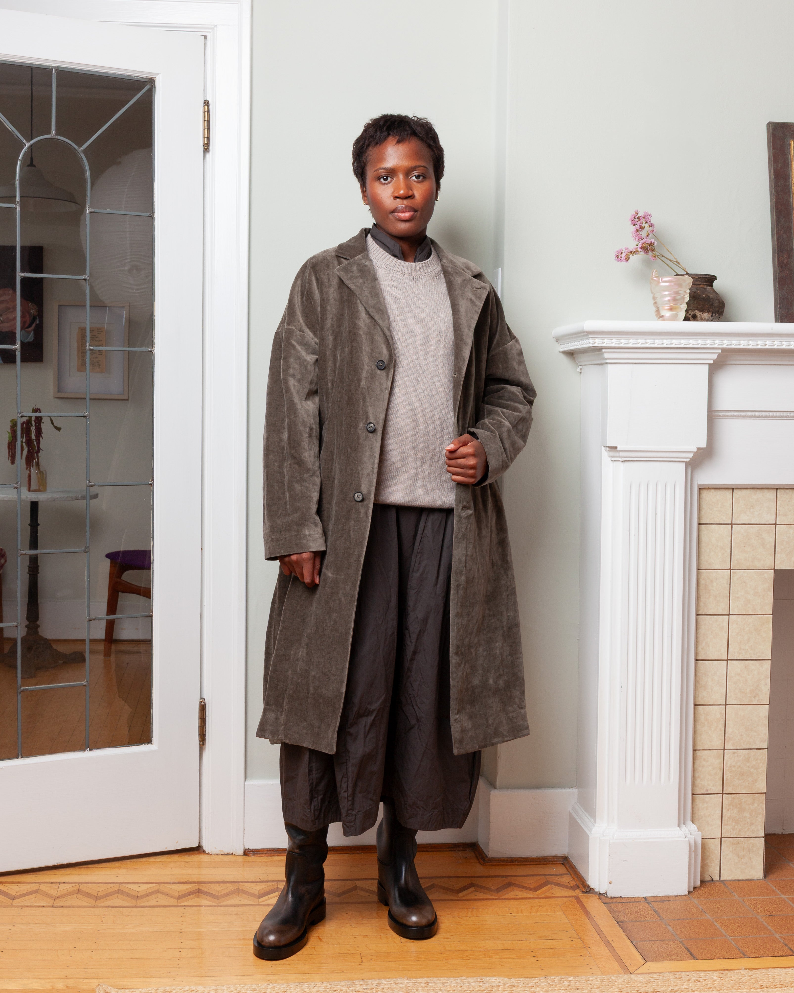 Cotton Millie Coat - Mud