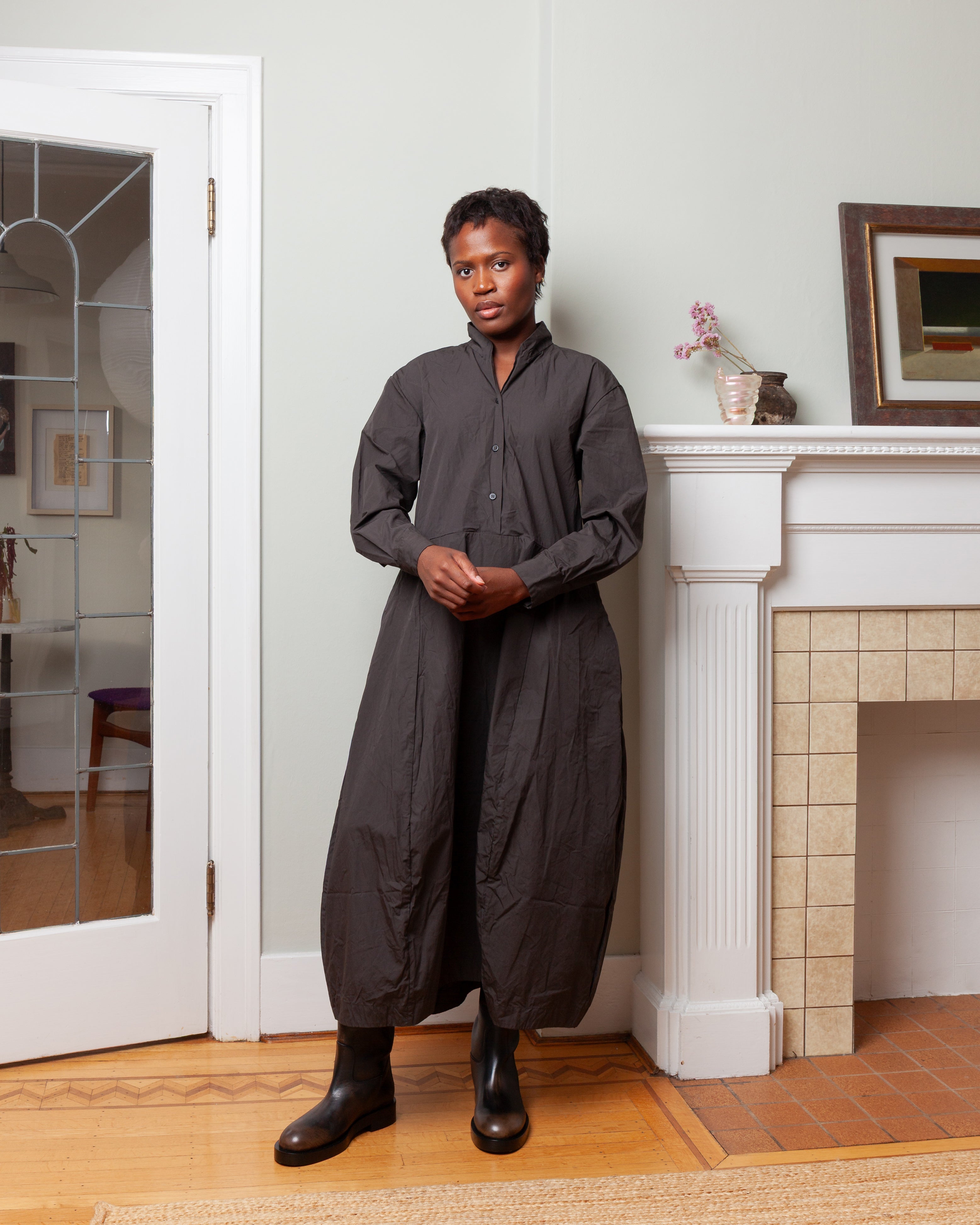 Cotton Letty Dress - Moss