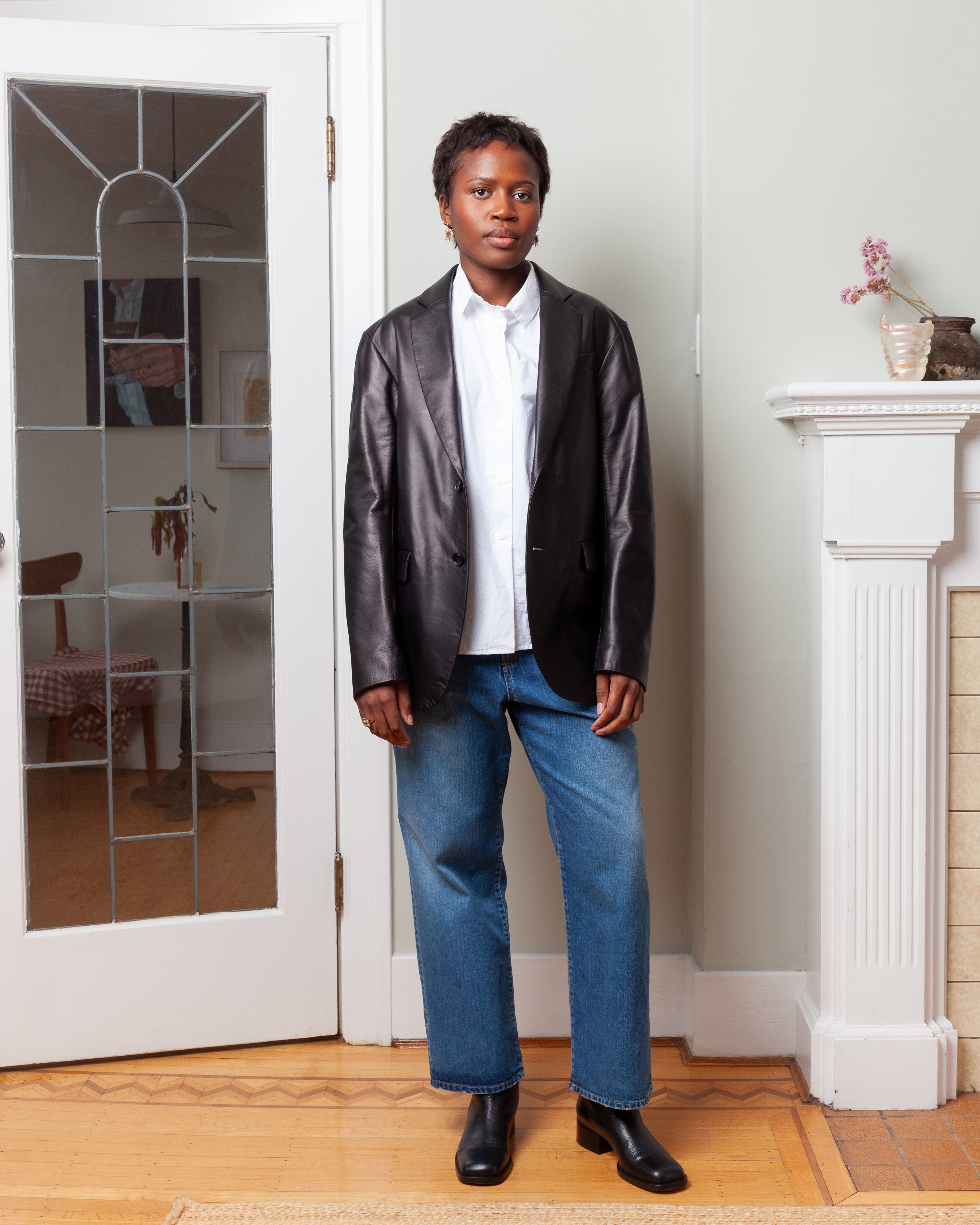 Leather Tobi Jacket - Black