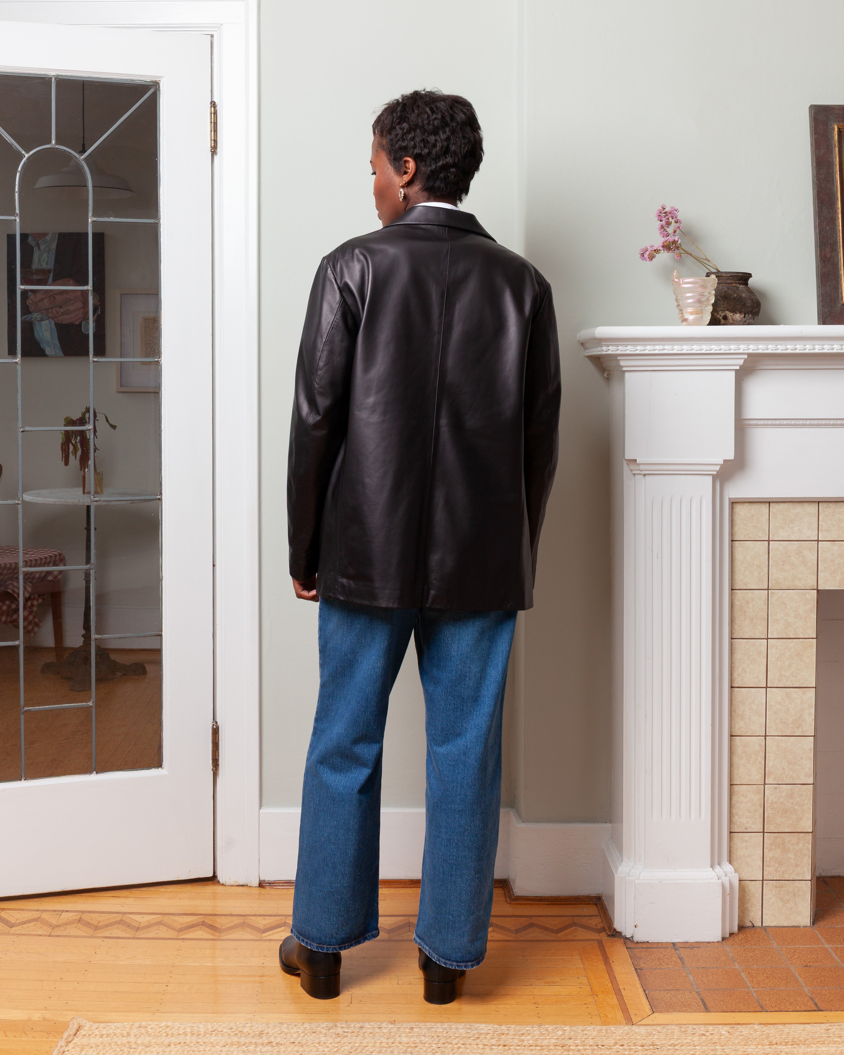 Leather Tobi Jacket - Black