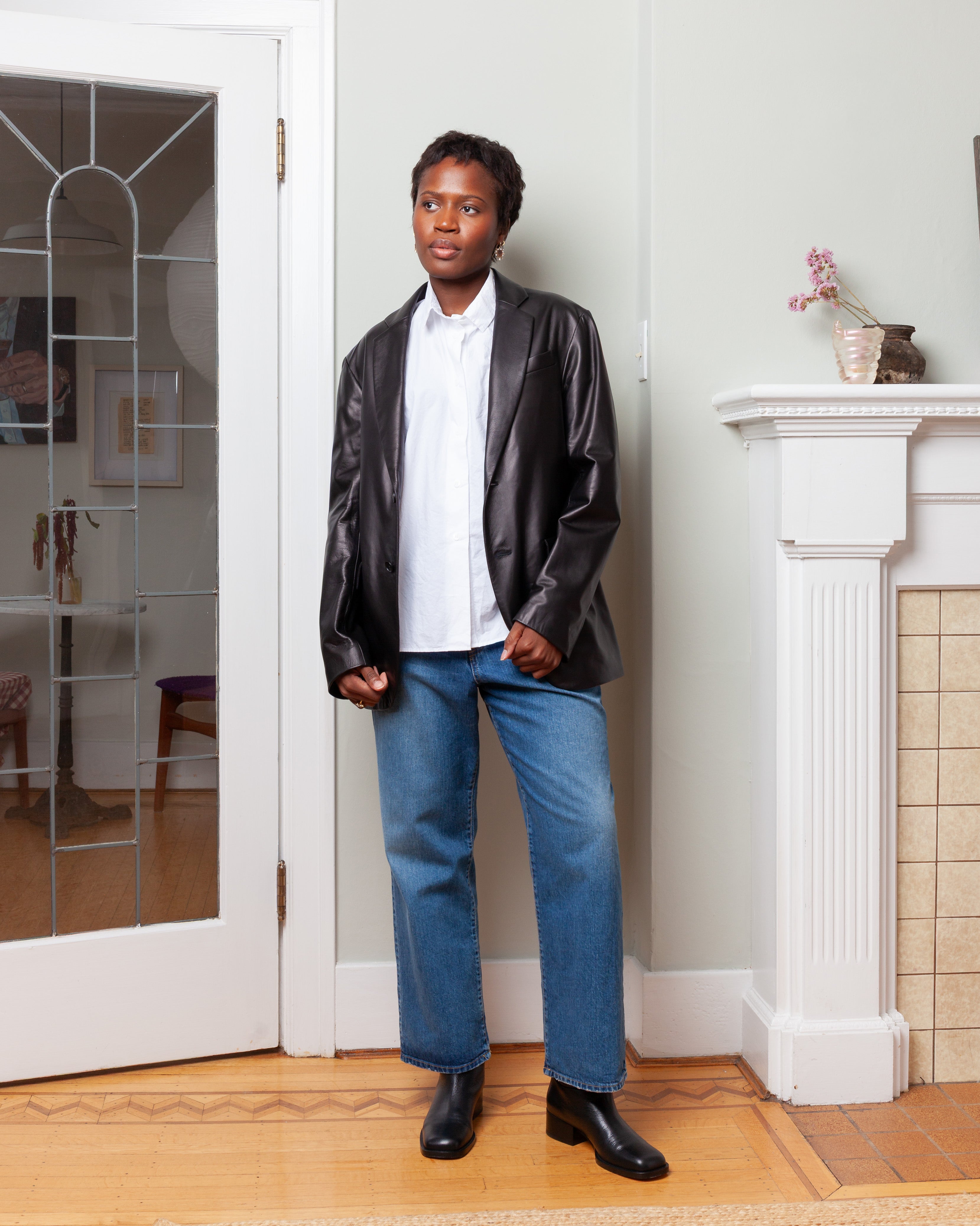 Leather Tobi Jacket - Black