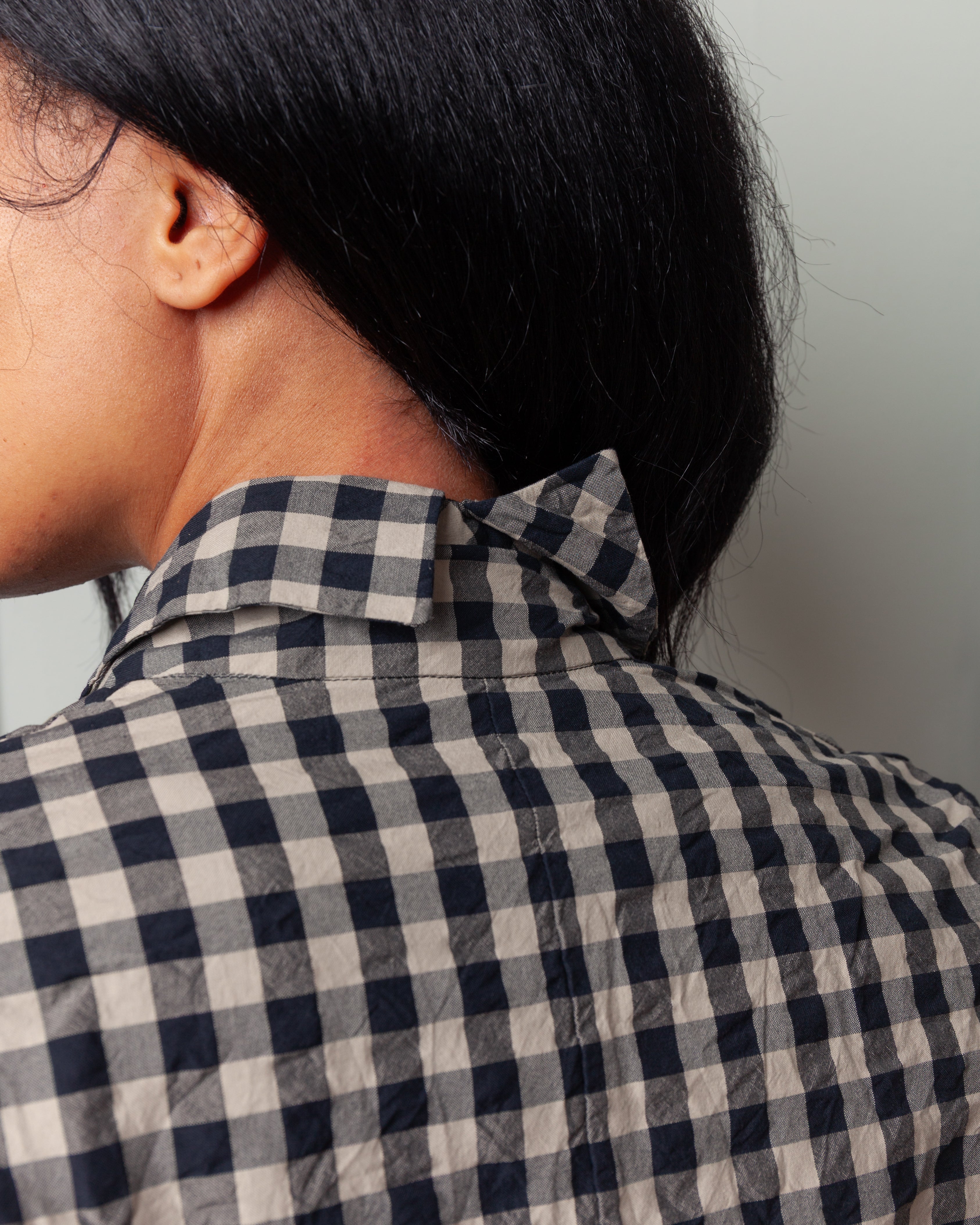 Daniela Gregis-Giacca Jacket Cavallo Donna Bianco Lavata - Black Natural Check-Jackets-Boboli-Vancouver-Canada