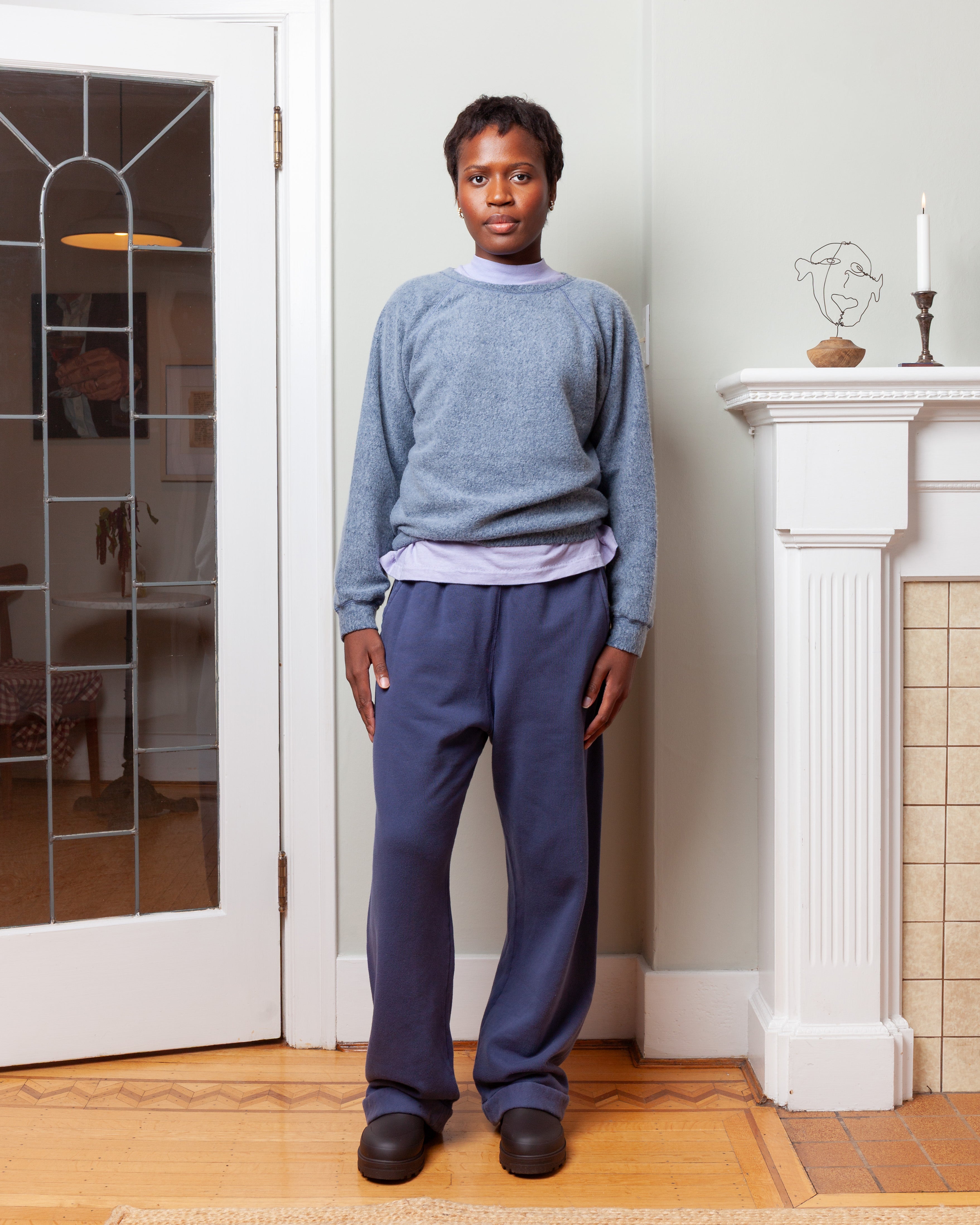 Raglan Lil Popcorn Sweater - Blue Horizon