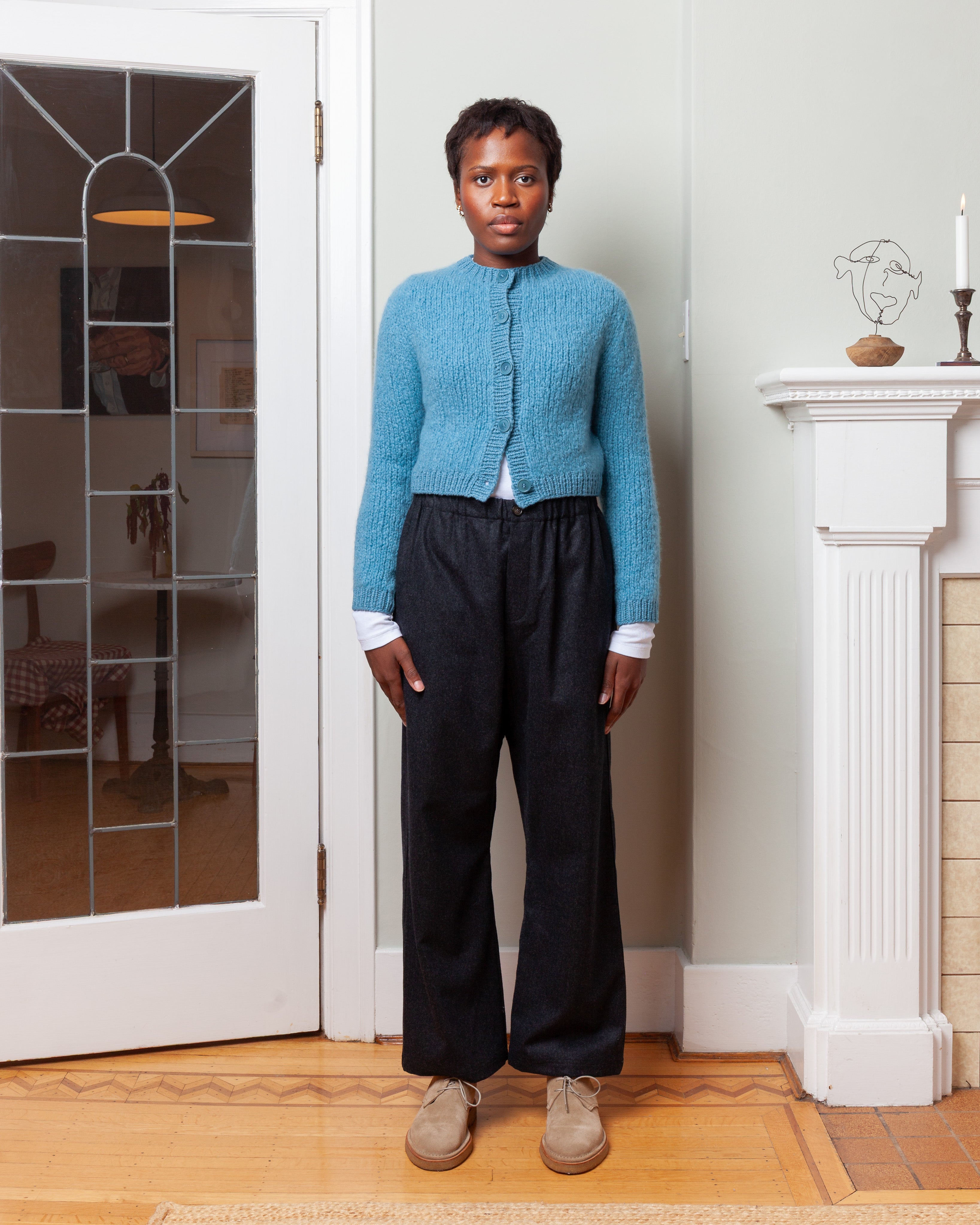 Betsy Cashmere Silk Cardigan - Misty Sky