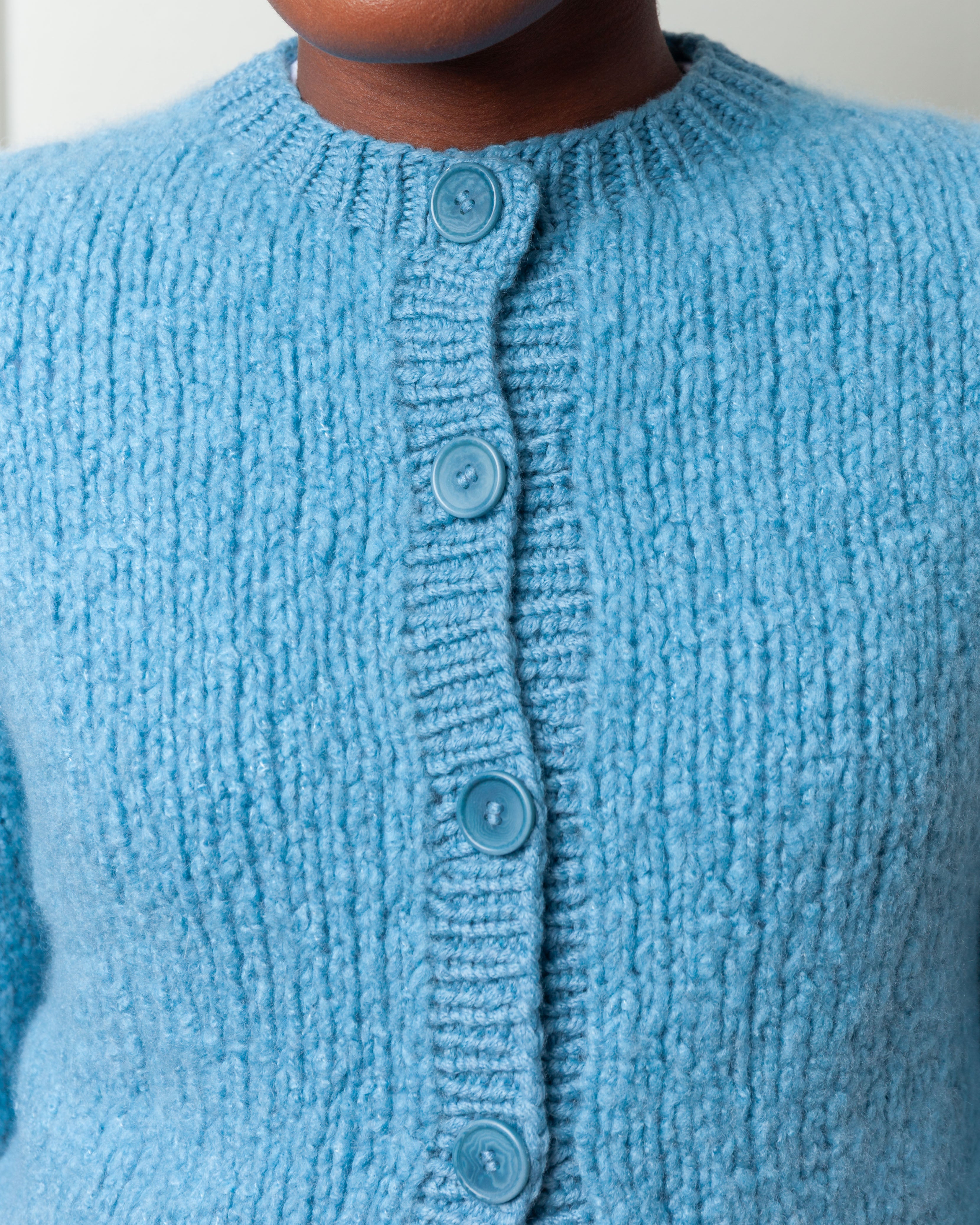 Betsy Cashmere Silk Cardigan - Misty Sky