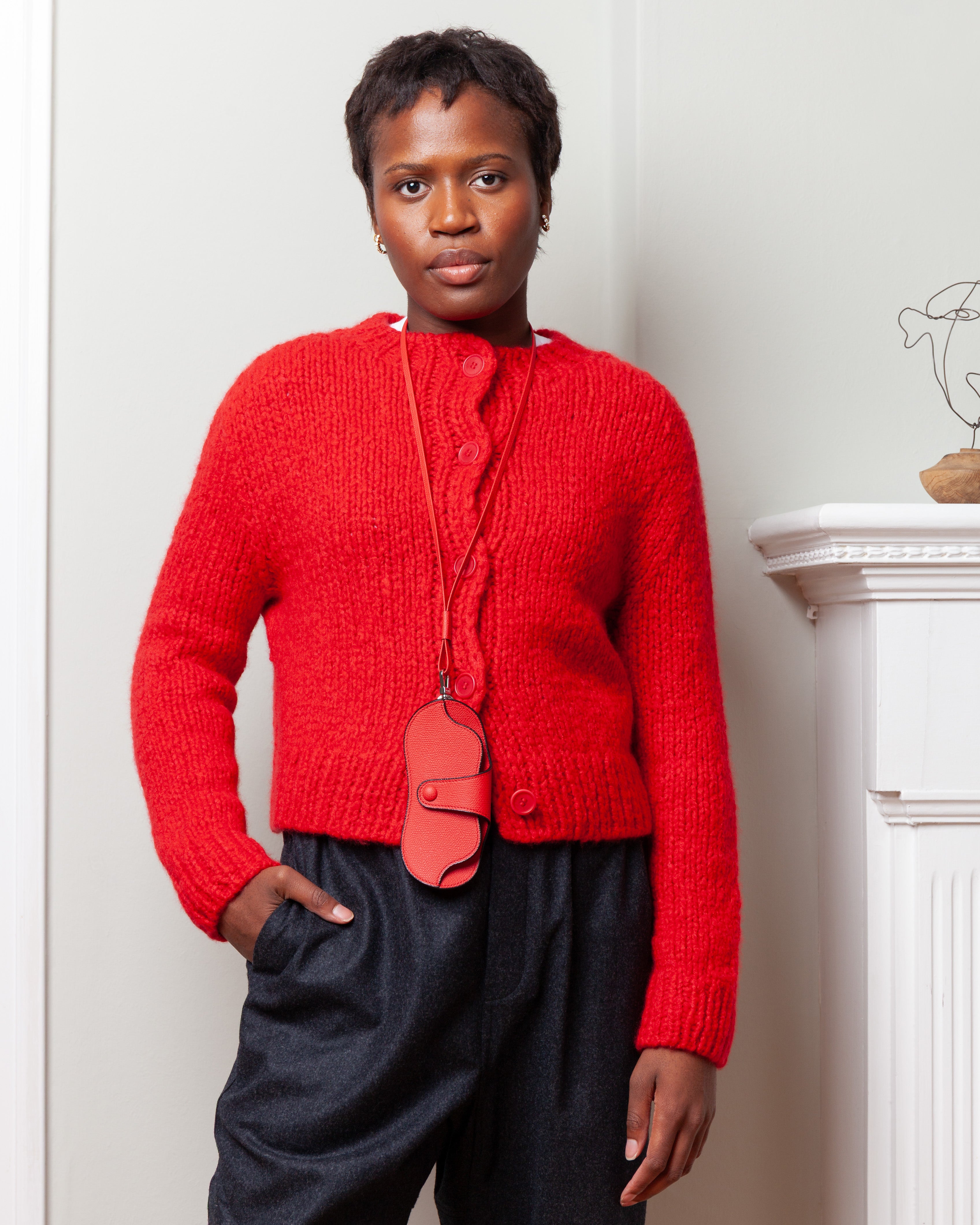 Wommelsdorff-Tara Cashmere Silk Sweater - Rouge/Tomato-Sweaters-Boboli-Vancouver-Canada