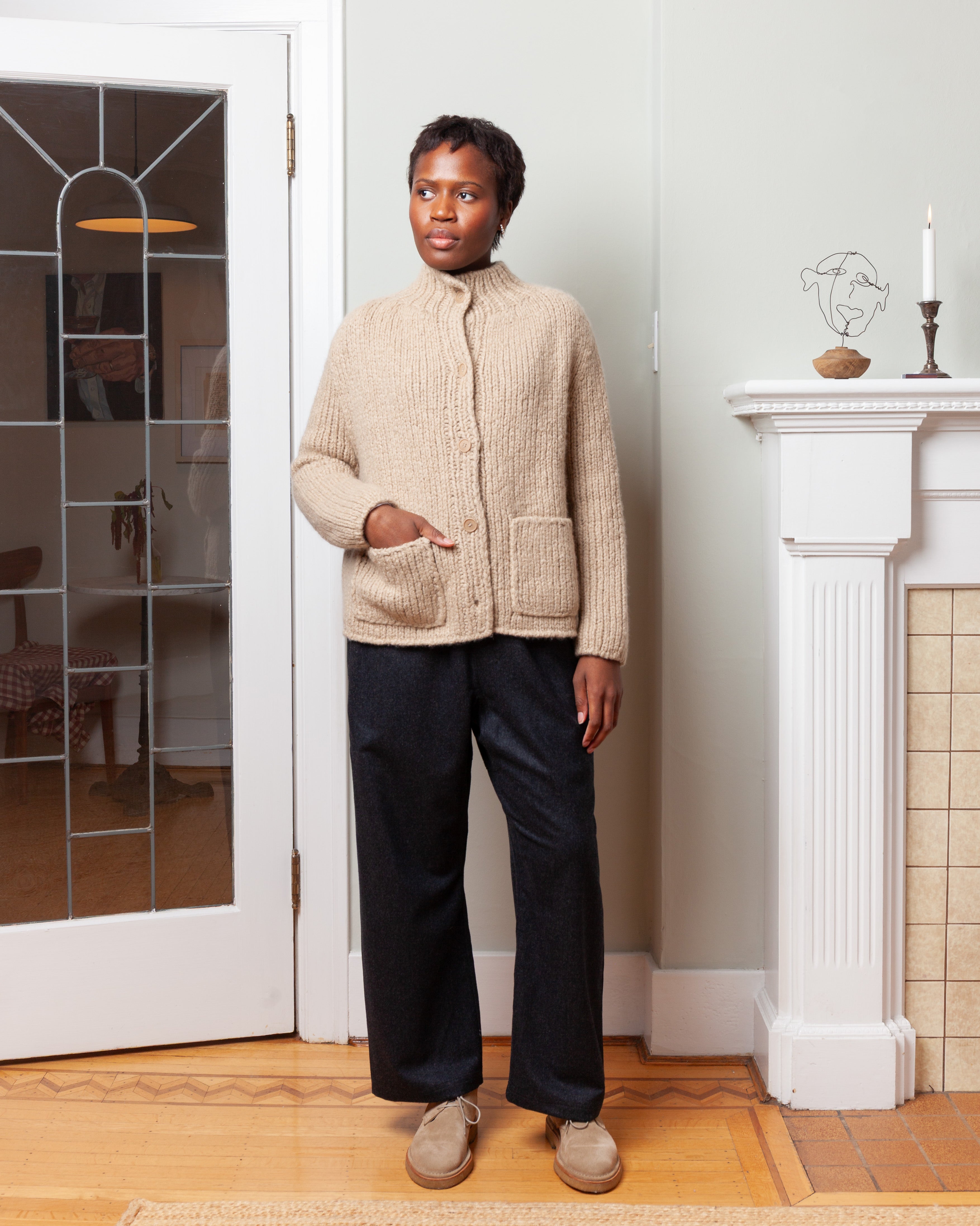 Wommelsdorff-Pina Cashmere Silk Sweater - Dune/Desert-Sweaters-Boboli-Vancouver-Canada