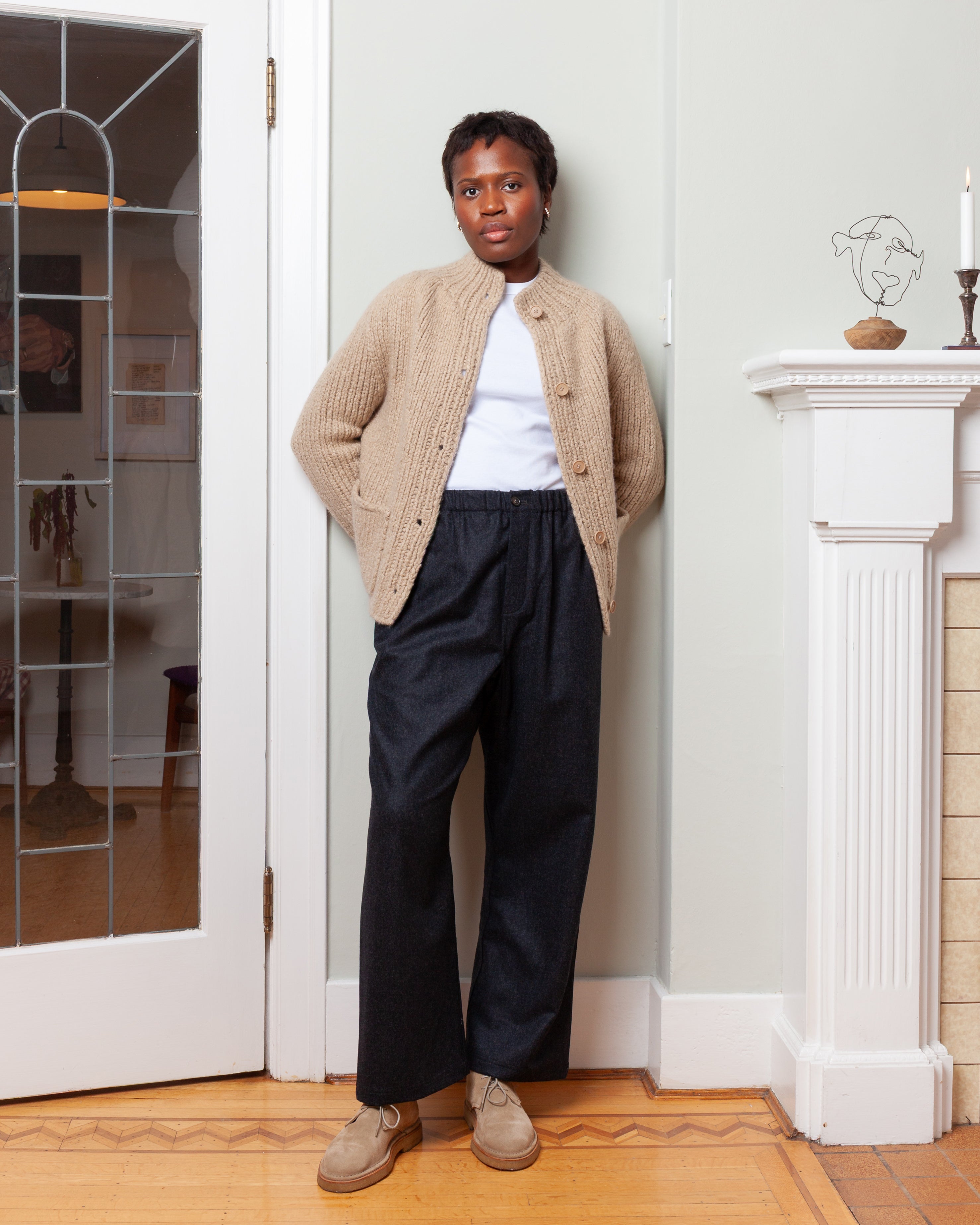 Wommelsdorff-Pina Cashmere Silk Sweater - Dune/Desert-Sweaters-Boboli-Vancouver-Canada