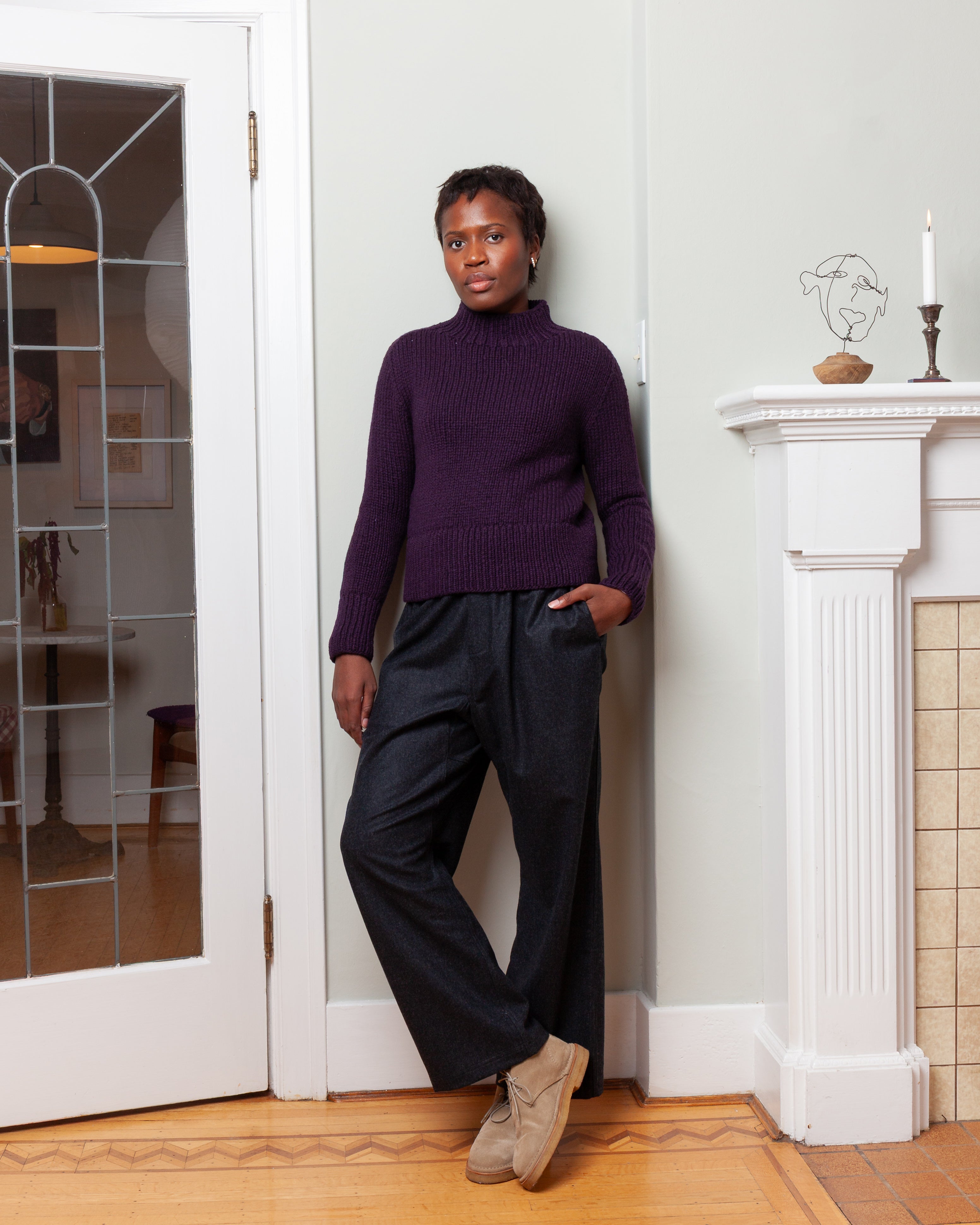 Tonka Cashmere Sweater - Aubergine