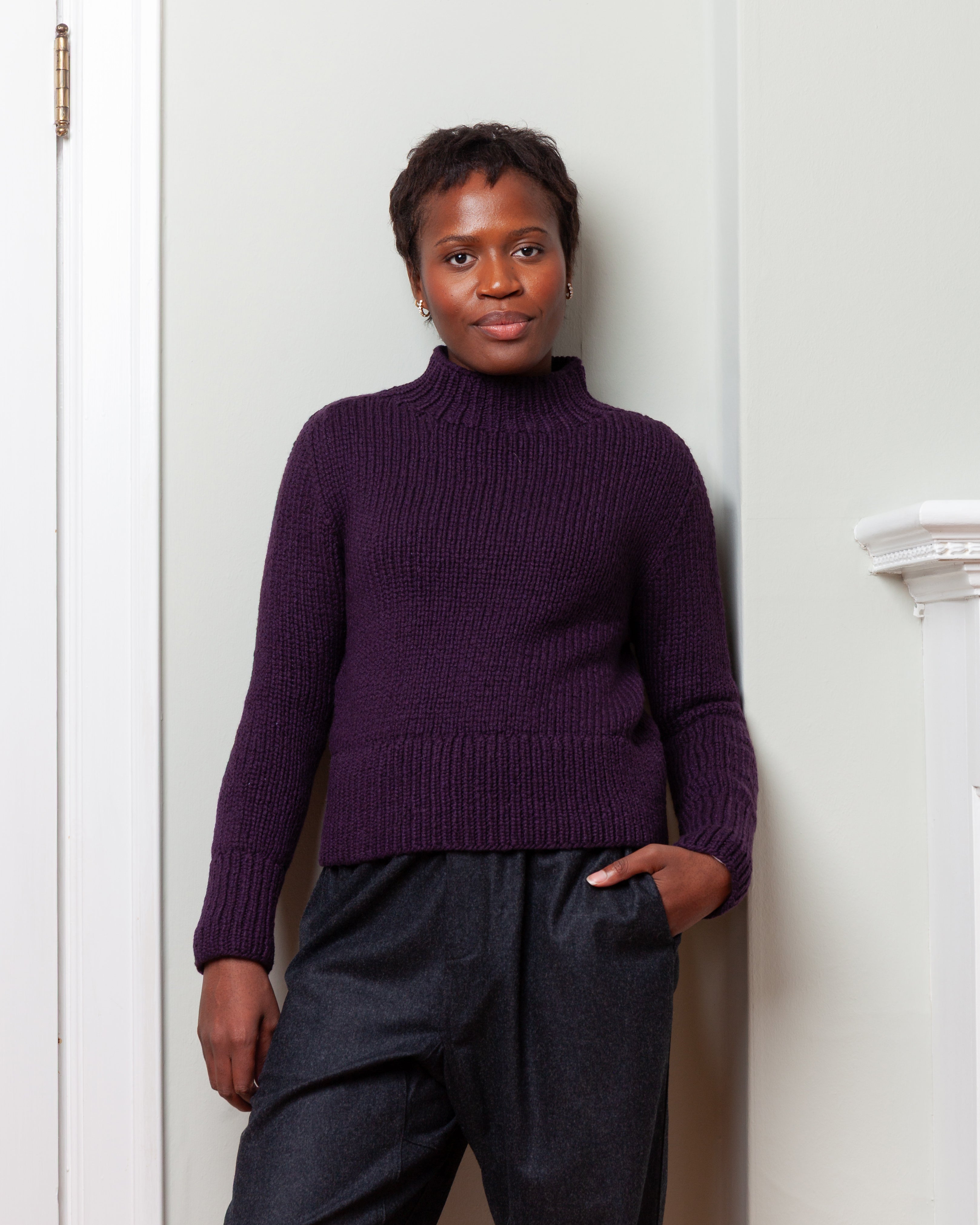 Tonka Cashmere Sweater - Aubergine