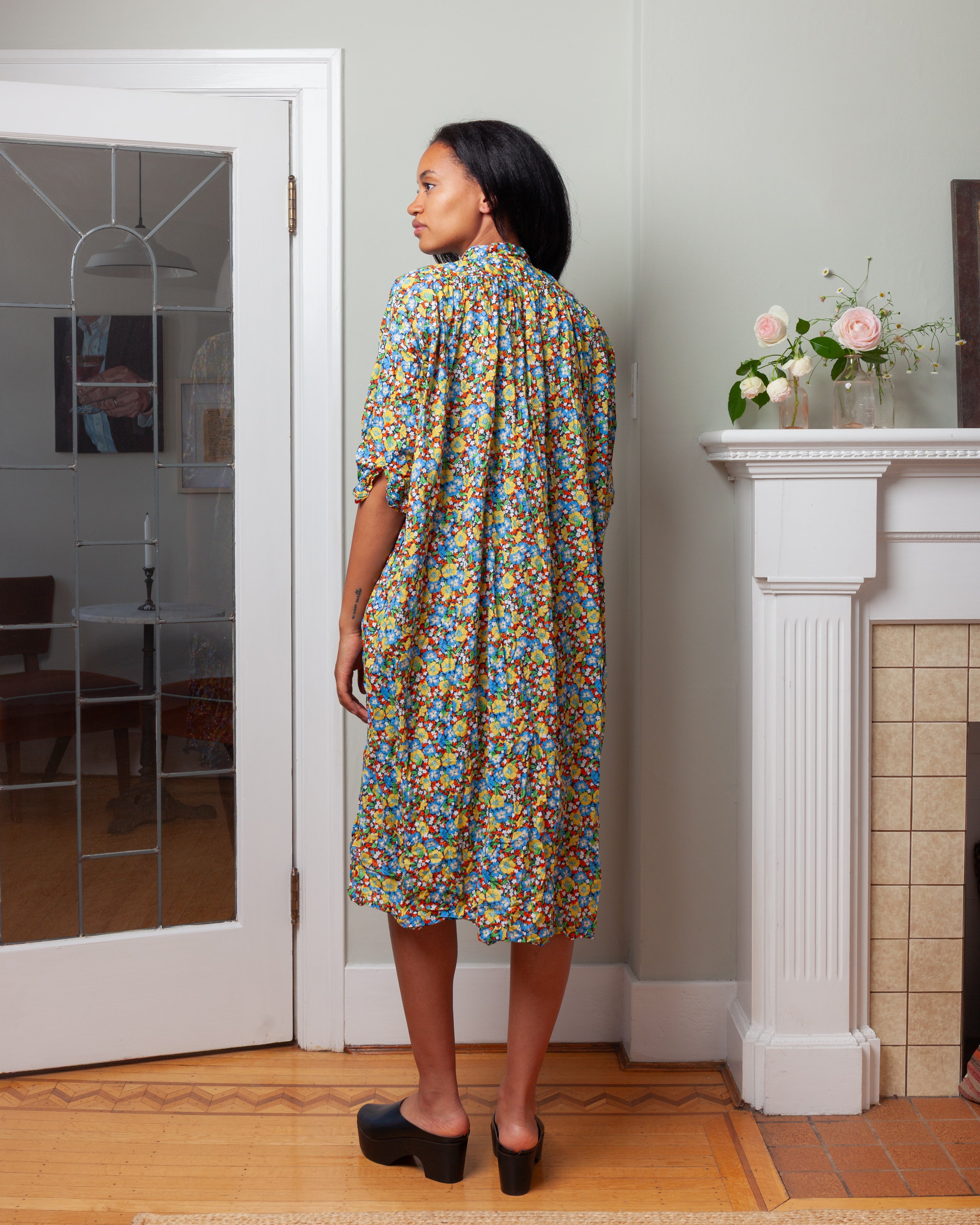 Daniela Gregis-Camicione Shirt Kora Medio 115 Lavato - Small Flowers-Shirts-Boboli-Vancouver-Canada